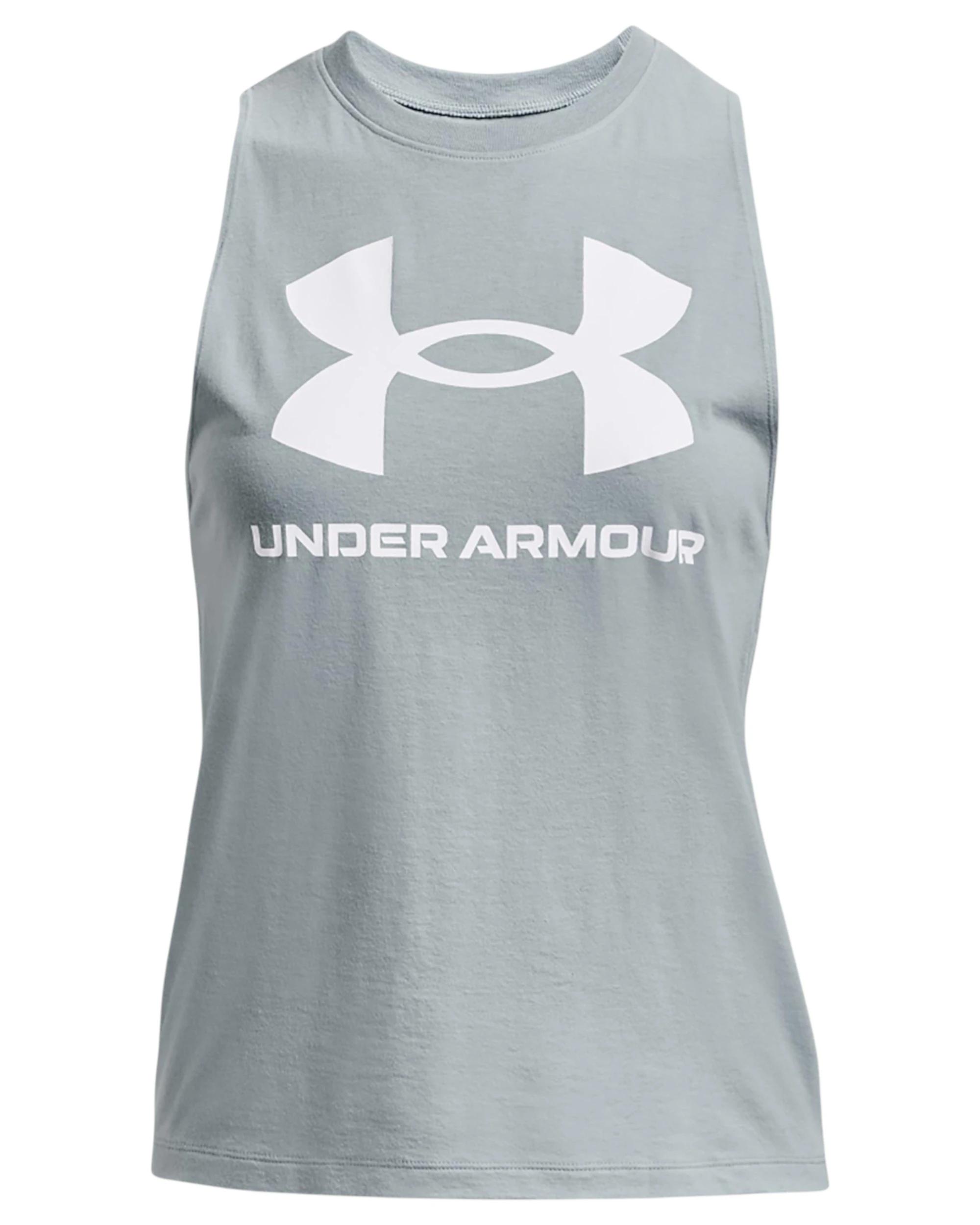 1 Under Armour Womens Live Sportstyle Singlet Blue Tank Top BLUE, 1 of 4