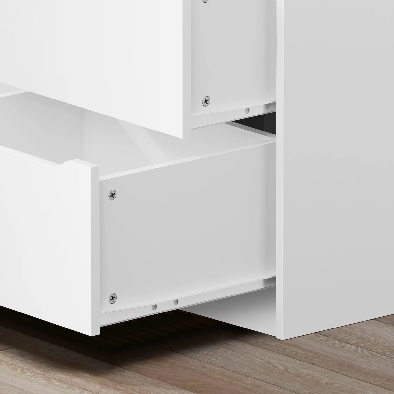 5 Alfordson Wardrobe Clothes Storage Cabinet Closet Organizer 3 Drawers - White, 5 of 10