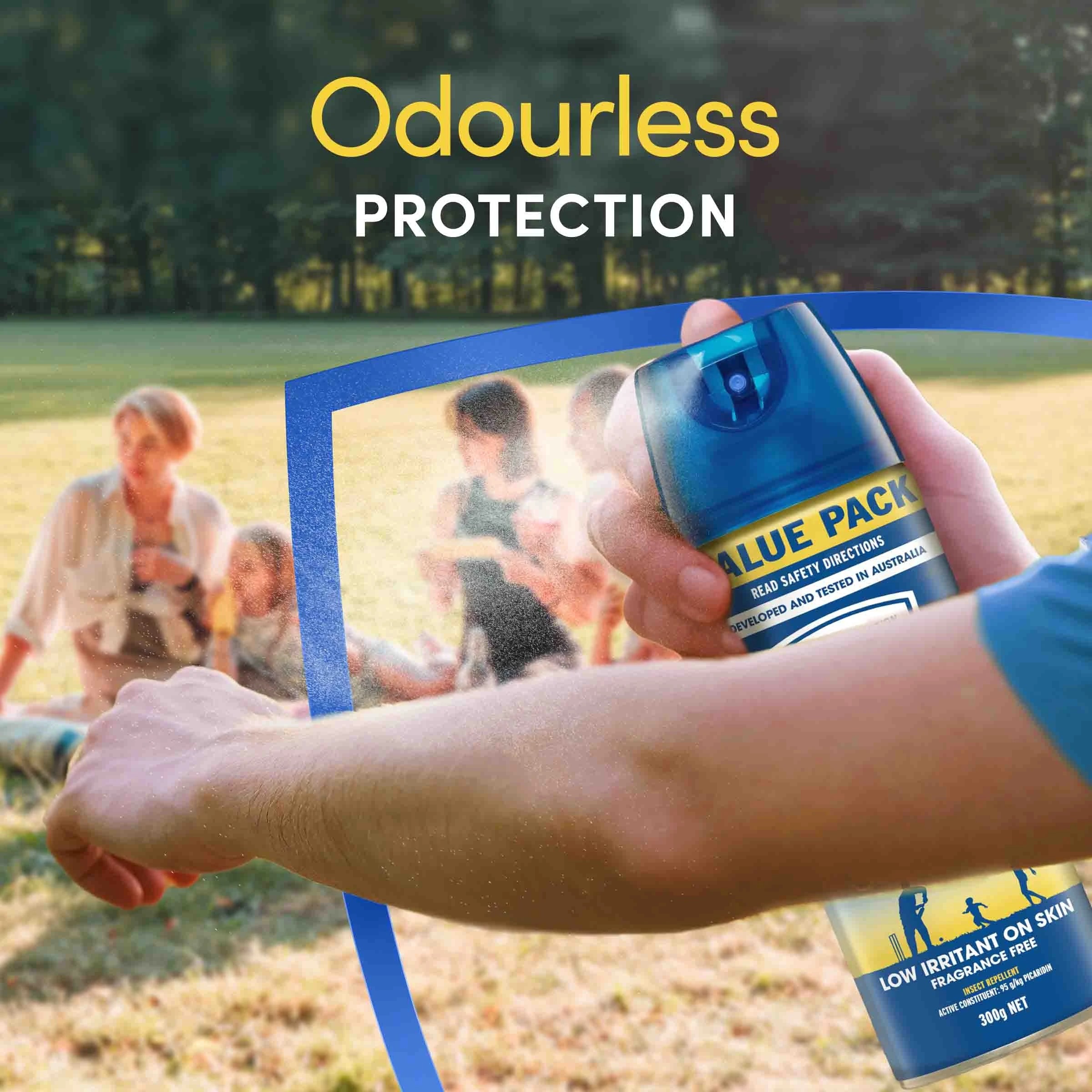 4 Aerogard Body Odourless Protection Insect Repellent Aerosol Spray 300g - Blue, 4 of 7