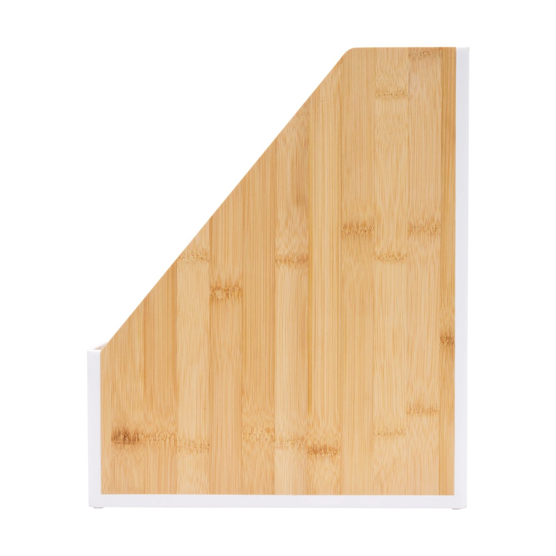 2 Bamboo and Plastic Magazine Holder - White, 2 of 7