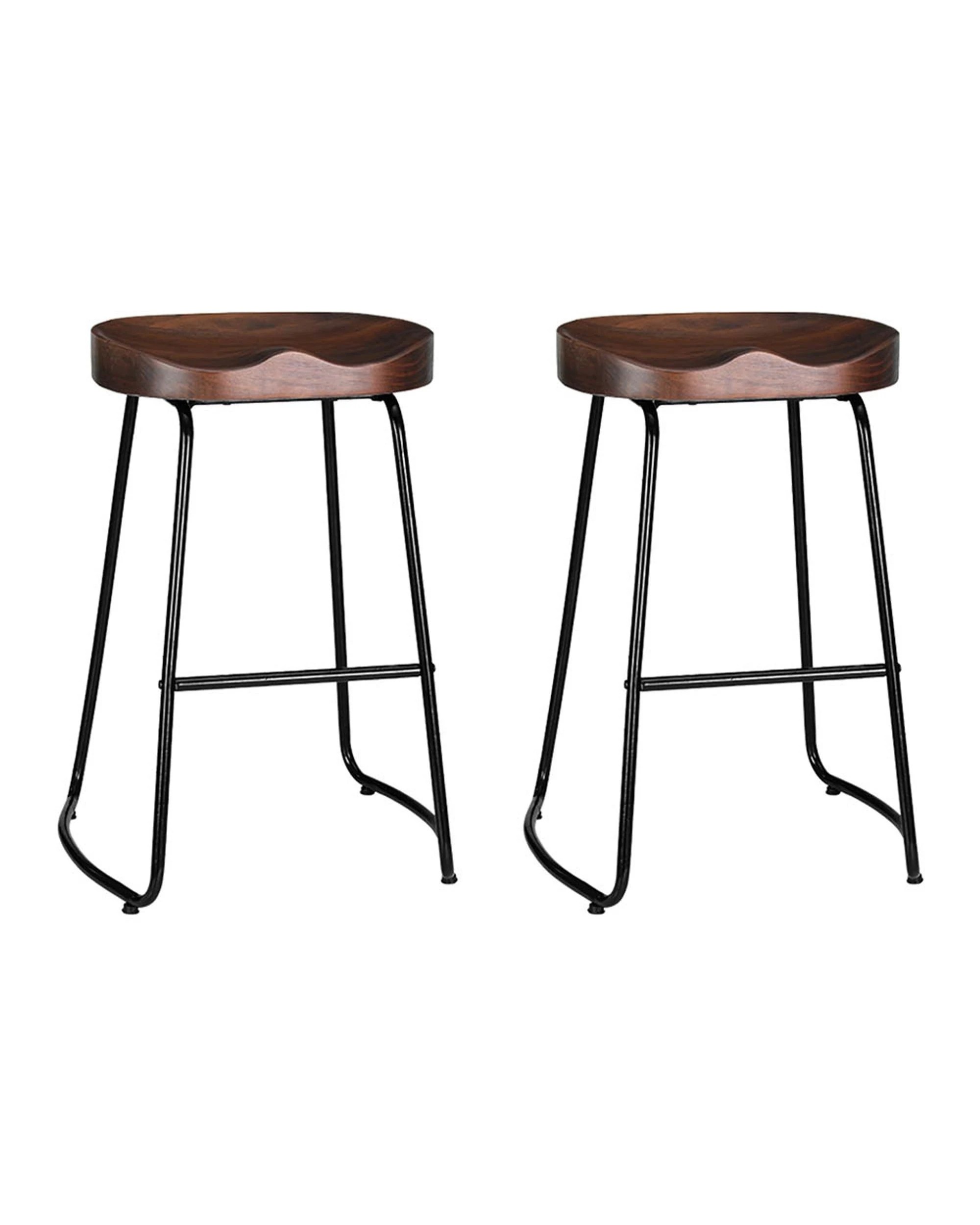 1 Artiss 2x Bar Stools Tractor Seat 65cm - Brown, 1 of 7