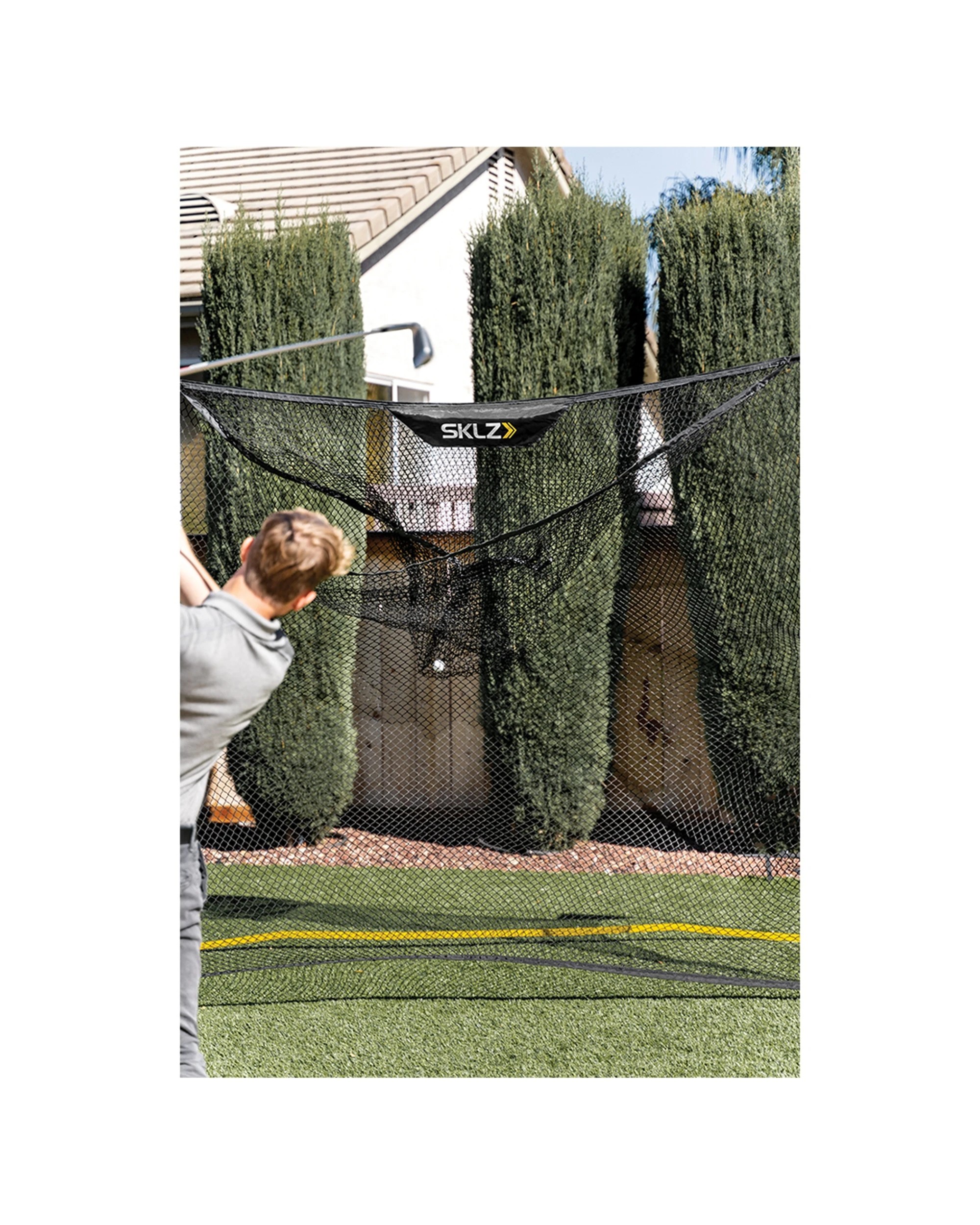 8 Sklz Home Range Golf Hitting Net Training Practise Aid Dual Net Ball Return - Multi, 8 of 8