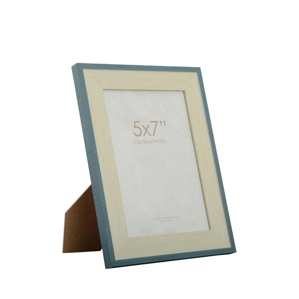 1 Cleo 5x7" Frame Stone/Blue, 1 of 4