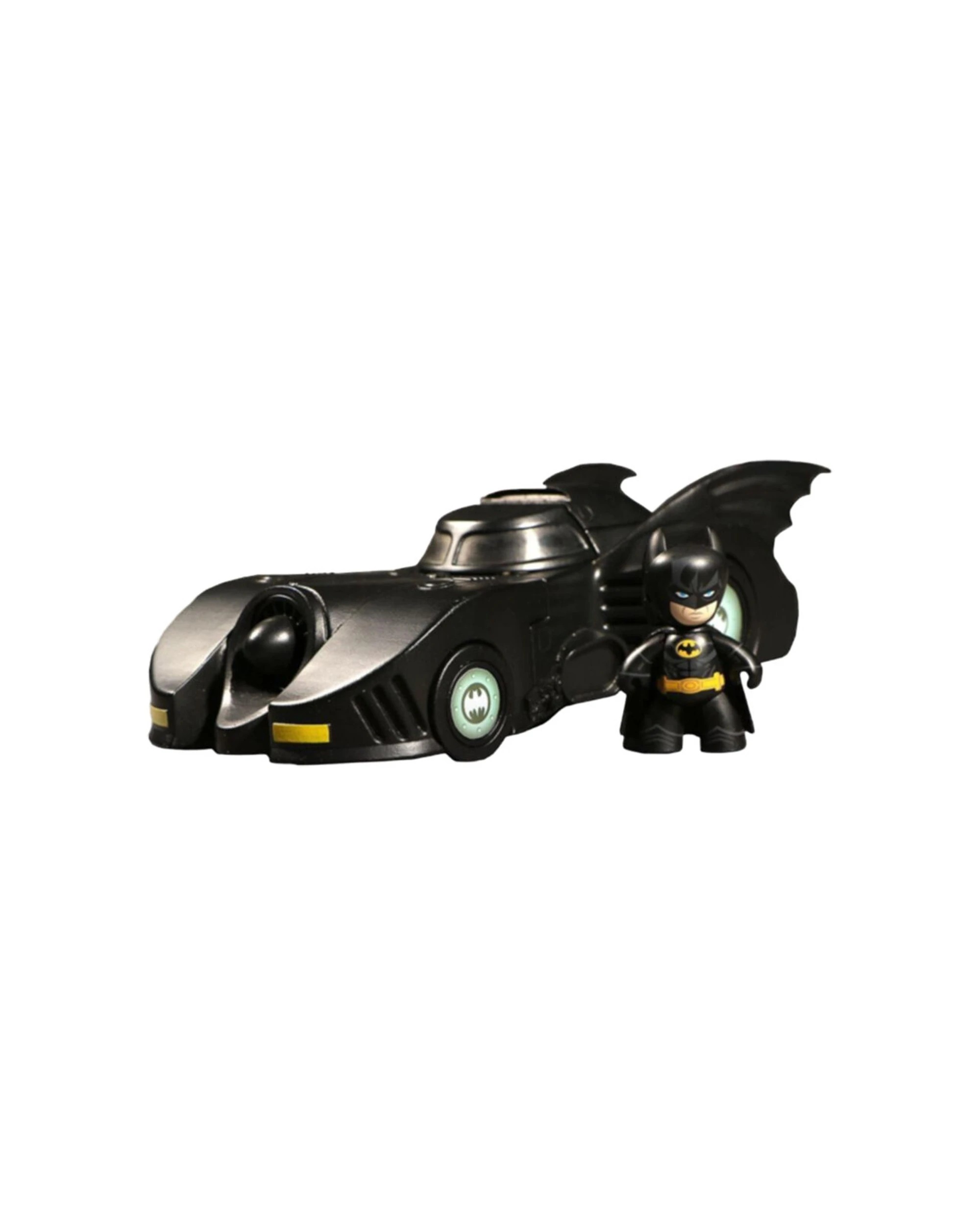 1 Batman MezItz Vehicle Toy Batmobile Action Figure Set Removable Roof 1989
 - black, 1 of 3