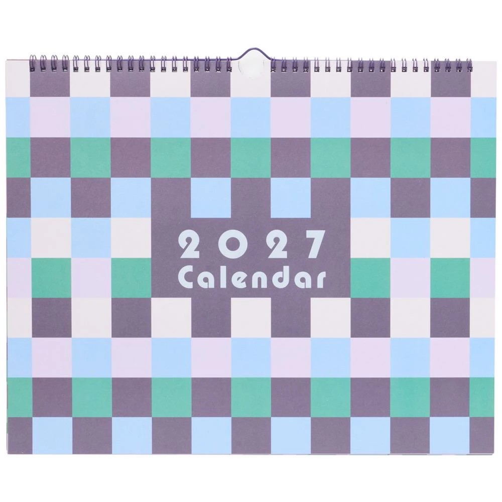1 Officeworks 2027 Wall Calendar Stripes, 1 of 3