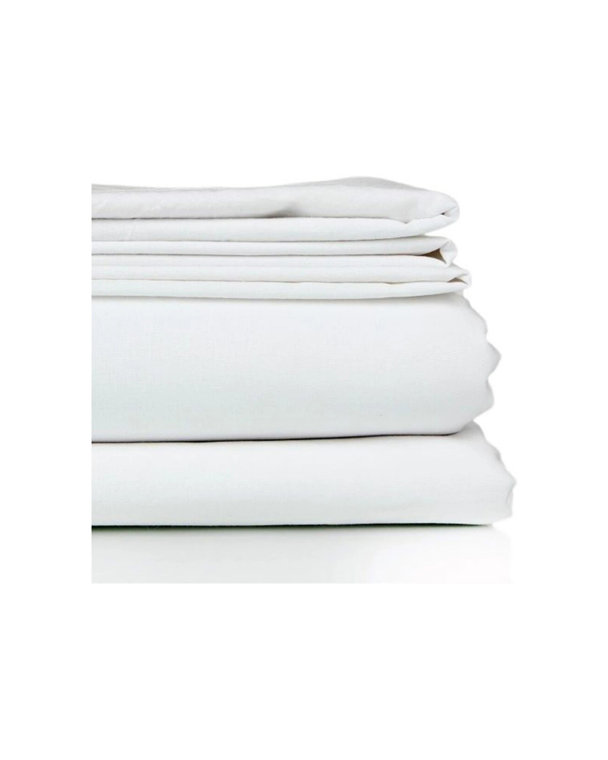 2 Jason Commercial Crisp Fitted Sheet 203x203cm - Super King Bed - White, 2 of 2