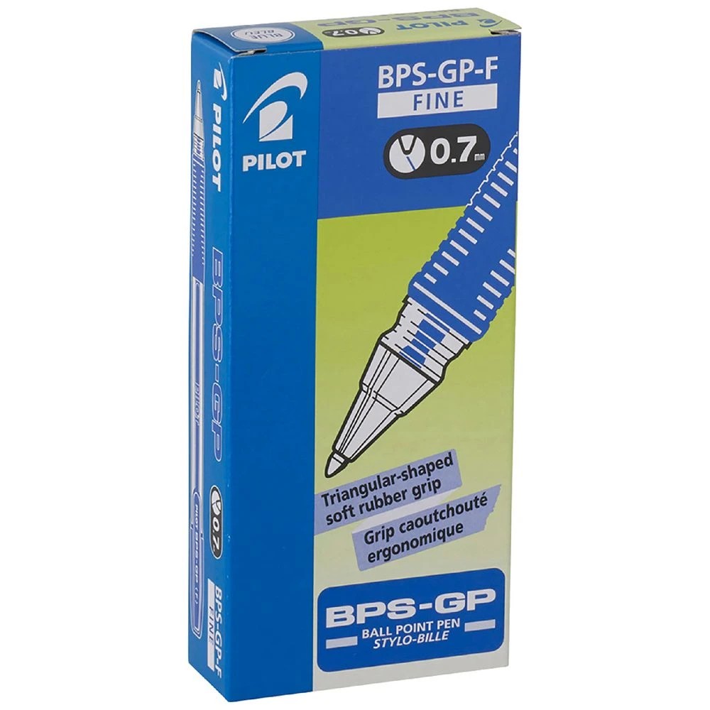 1 PILOT BPS-GP Ballpoint Pen 0.7mm Blue 12 Pack, 1 of 2
