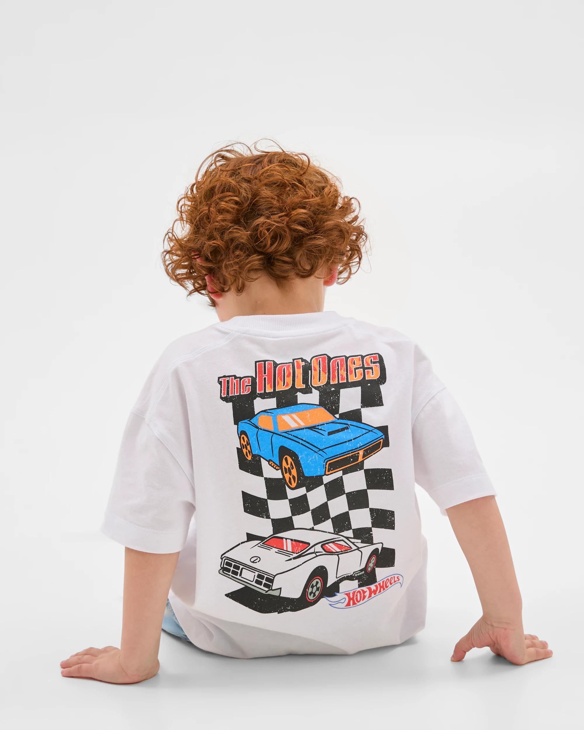 2 Australian Cotton Hot Wheels T-shirt WHITE, 2 of 6