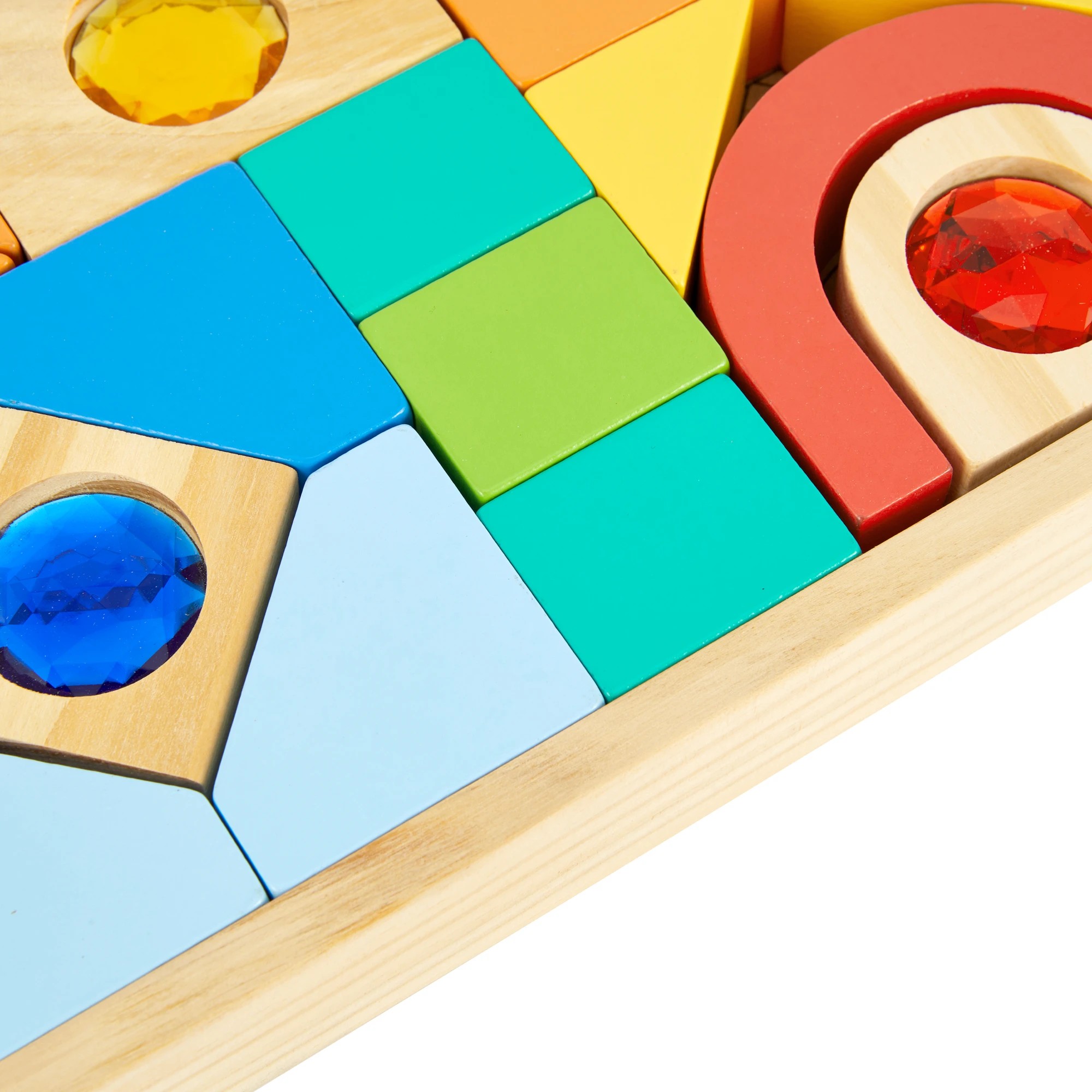 3 Wooden Gem Rainbow Block Set, 3 of 6