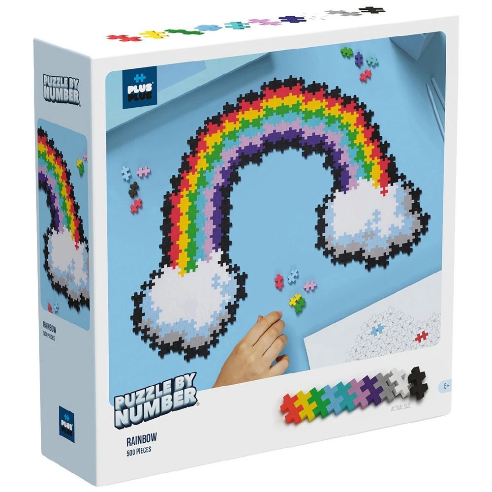 1 Plus-Plus Puzzle by Number Rainbow 500 Pieces, 1 of 5