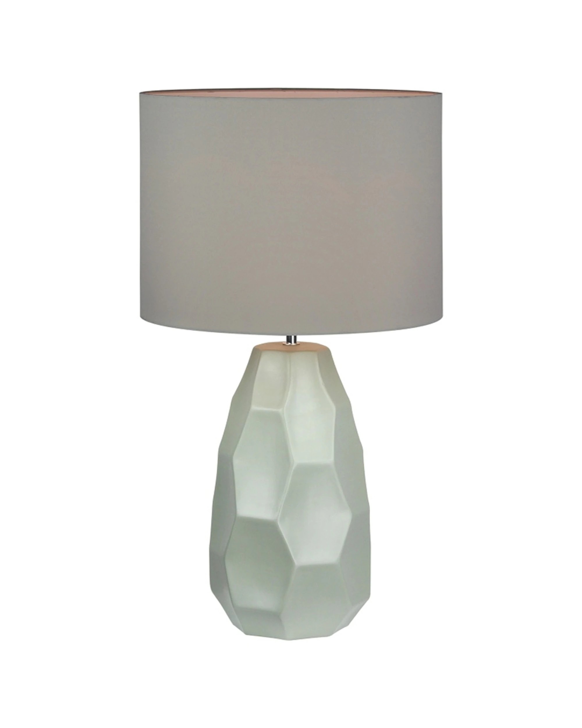 1 Urban Style Jane Table Lamp Ceramic Base Fabric Shade Inline Switch - Grey, 1 of 4
