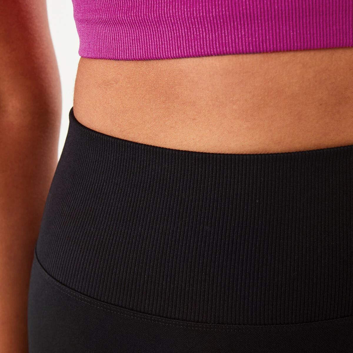 7 Active Womens Youth Tape Shorts BLACK, 7 of 8
