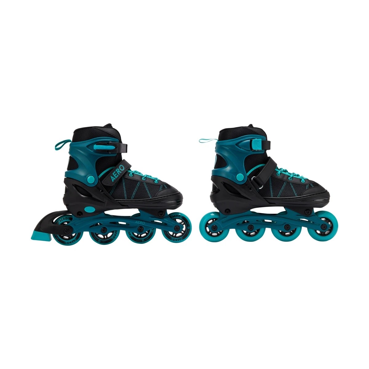 4 Inline Skates - Black and Teal, Size 5 to 7, 4 of 8