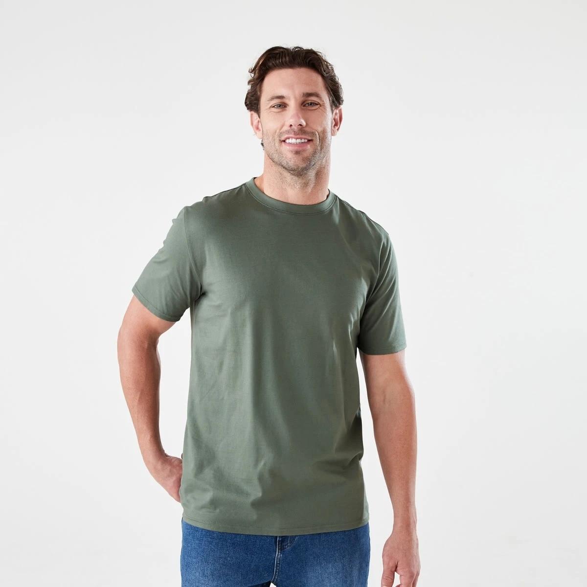 1 Australian Cotton Crew Neck T-shirt AGAVE, 1 of 5