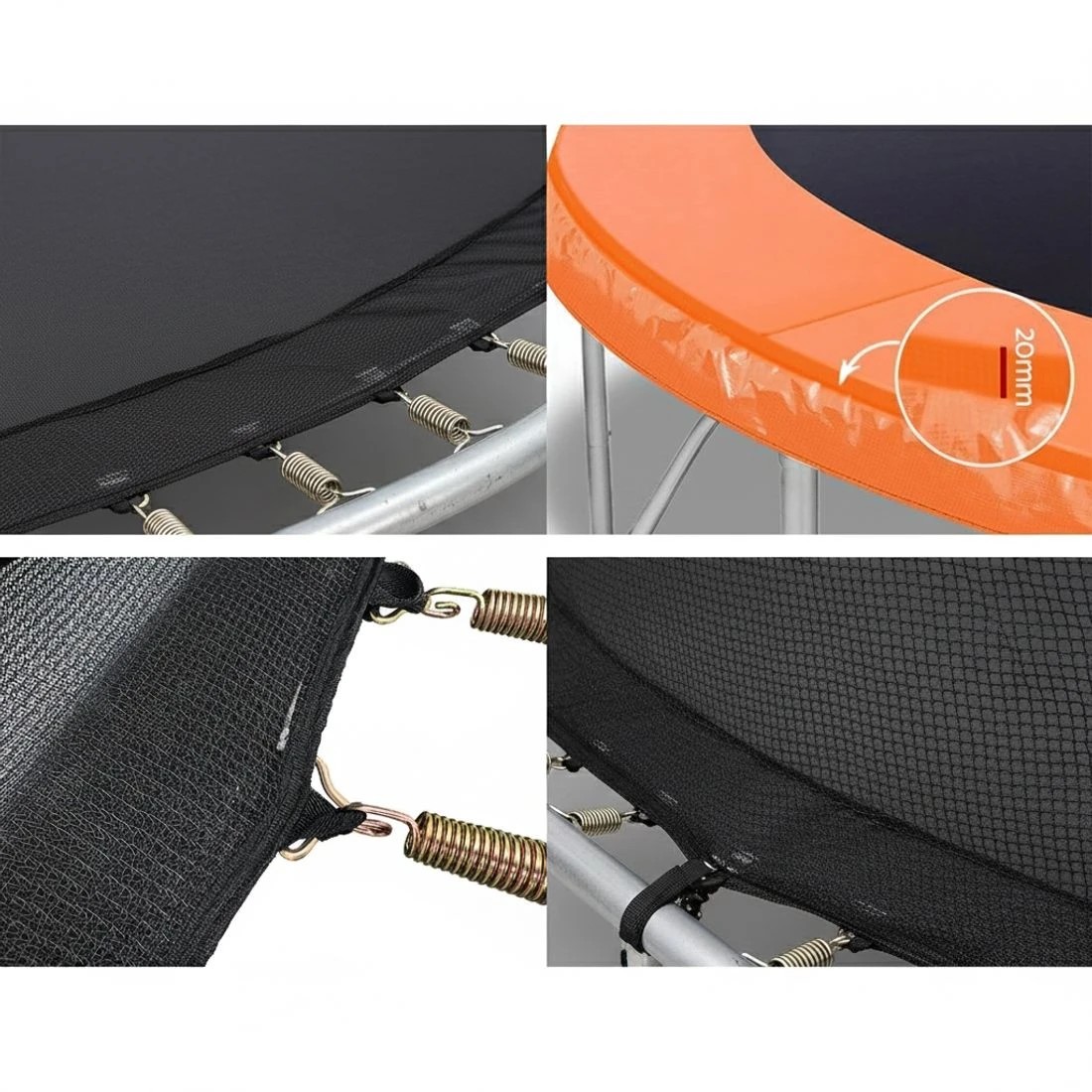 4 Everfit 12FT Trampoline for Kids w/ Ladder Enclosure Safety Net Rebounder - Orange, 4 of 7