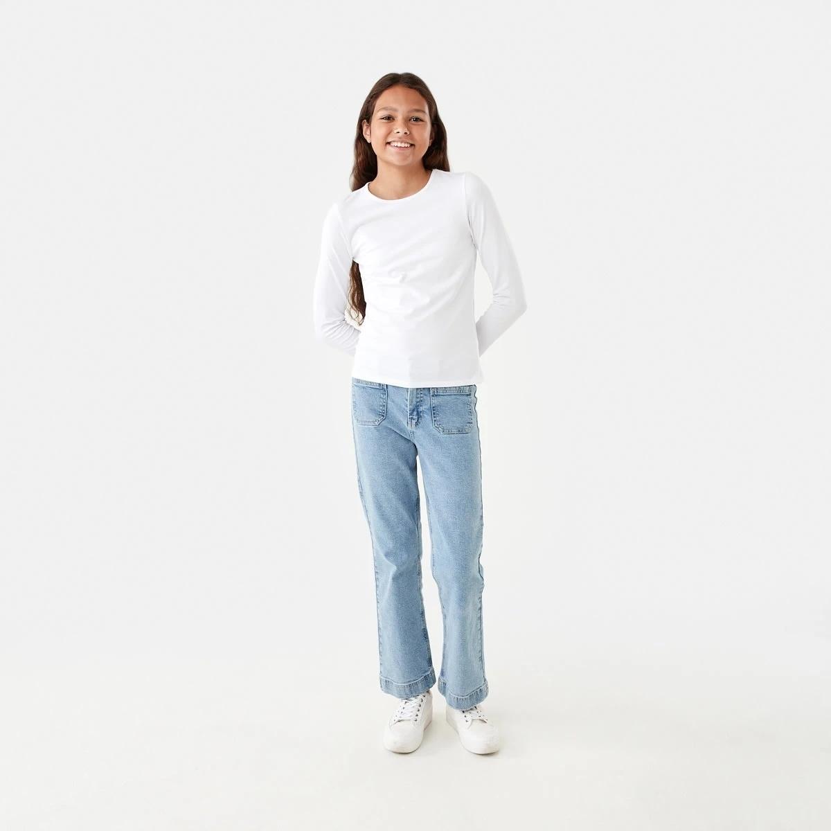 5 Plain Long Sleeve Top White, 5 of 8