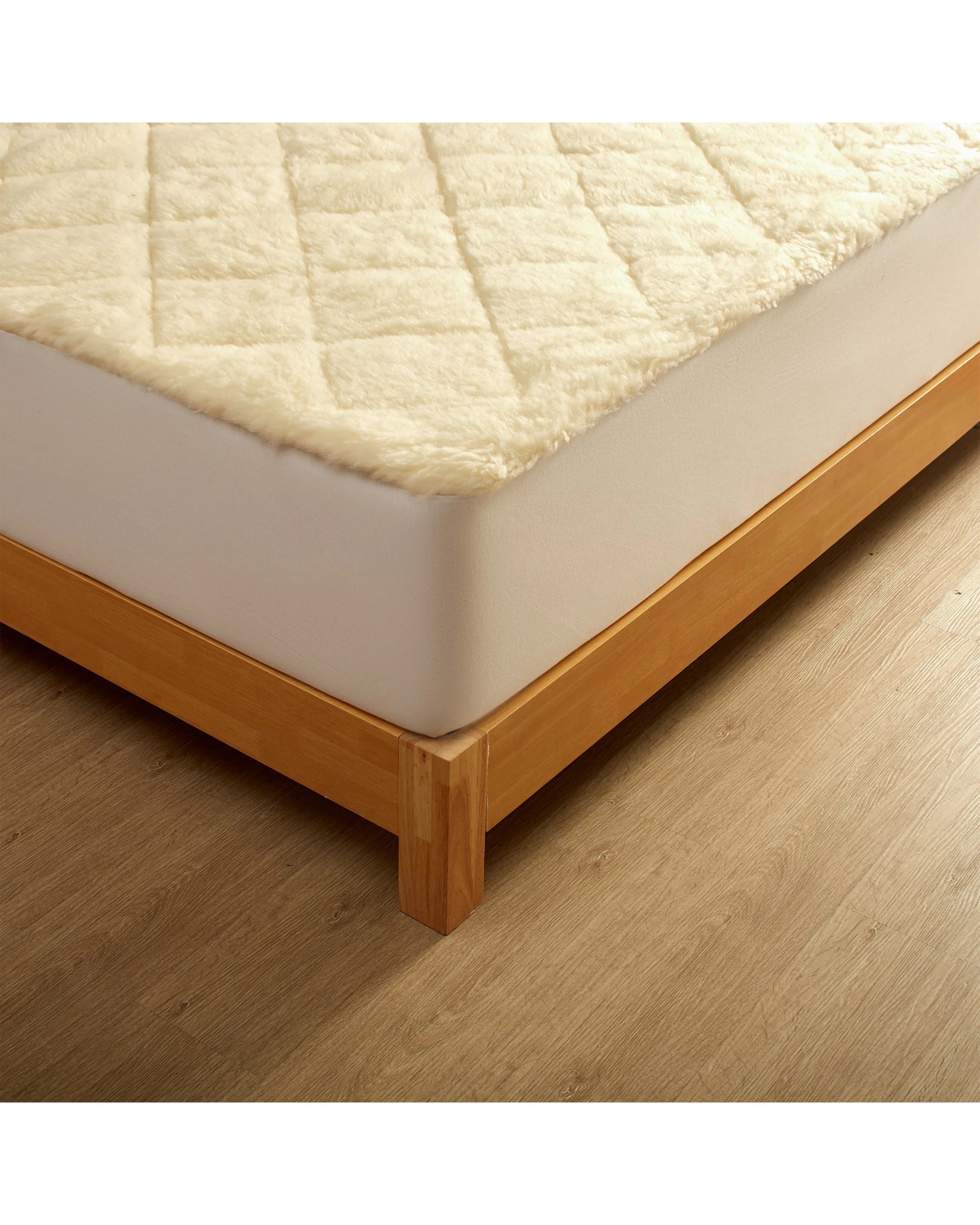 4 Wooltara Imperial Luxury 2 Layer Reversible Washable Australian Wool Underblanket - Single Bed - White, 4 of 9