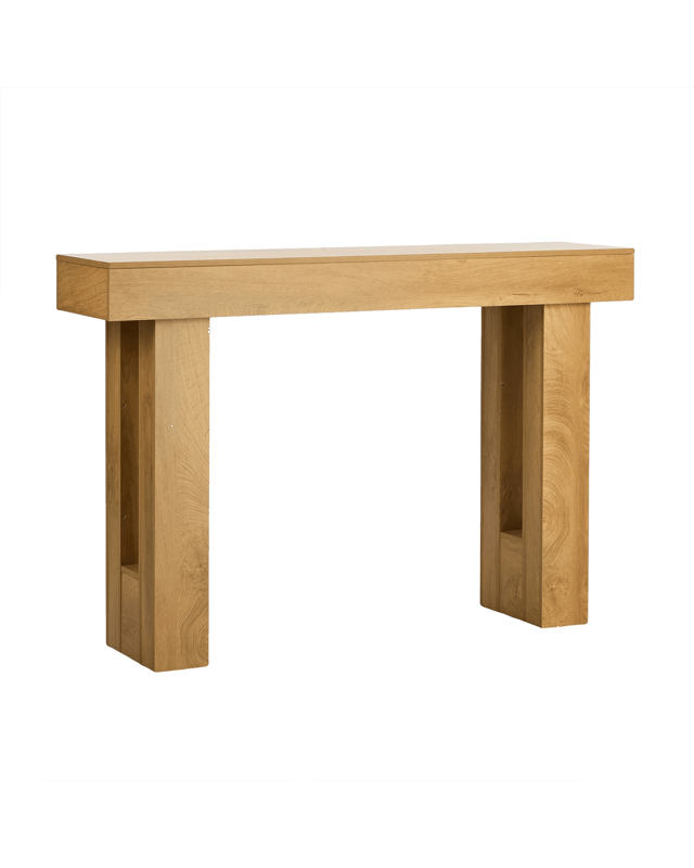 Oikiture Console Table Hallway Narrow Sofa Side Desk Storage Rack Behind - Nat