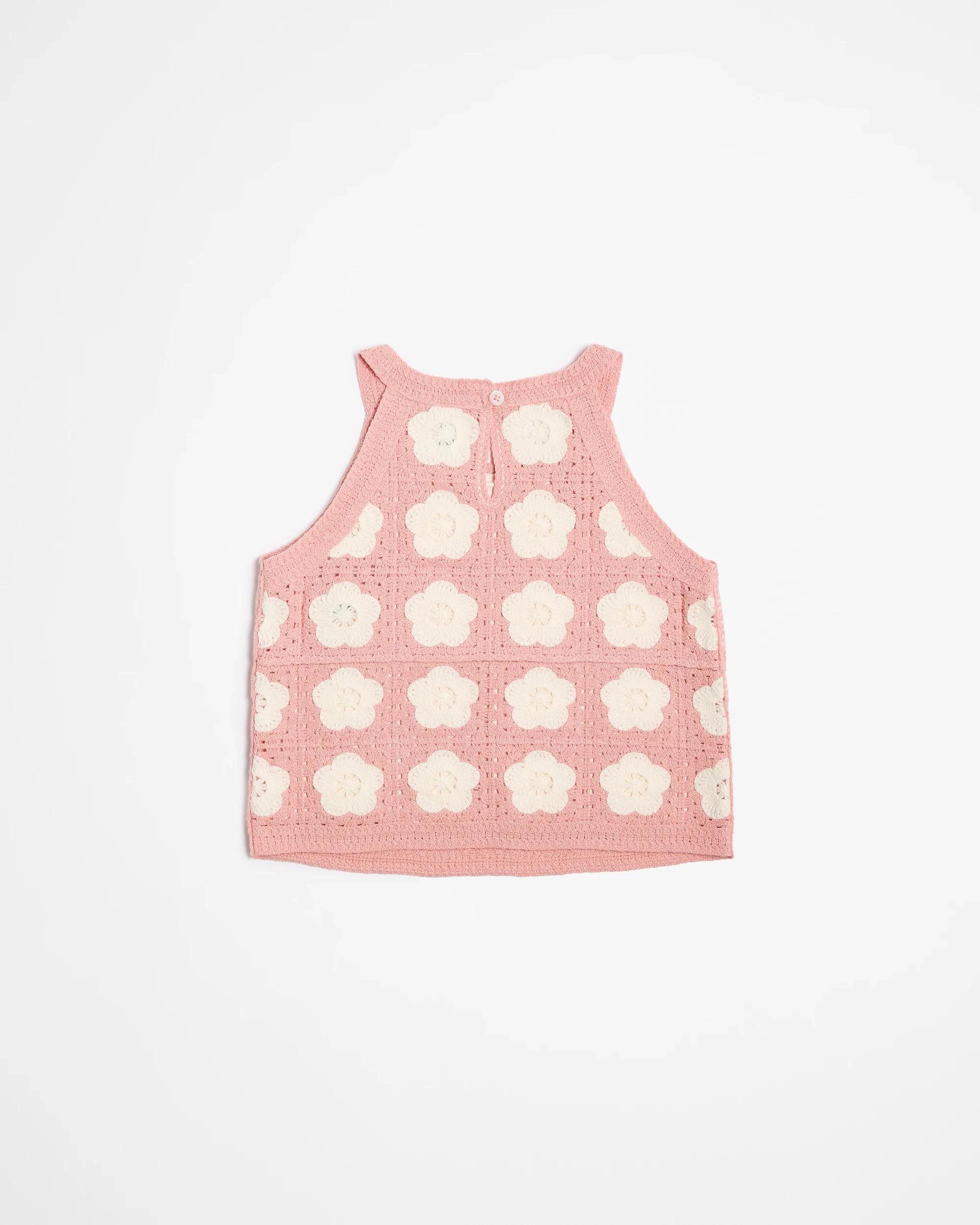 3 Target Crochet Knit Tank PINK, 3 of 3