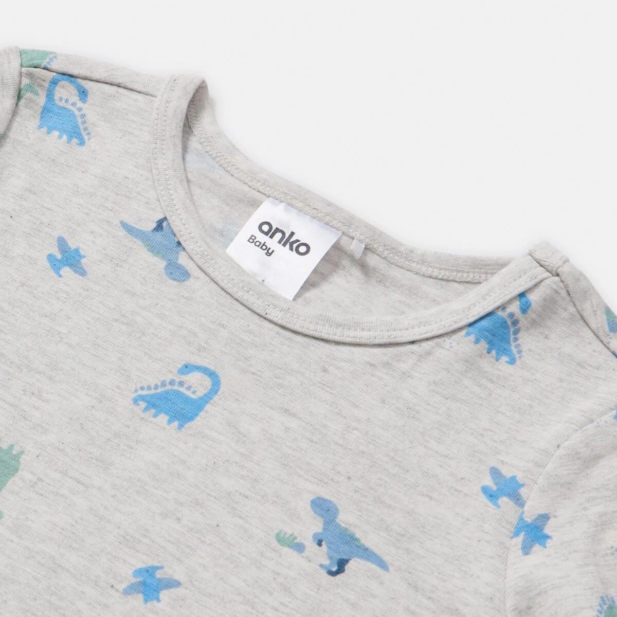 6 3 Pack Bodysuits Blu Dino, 6 of 8
