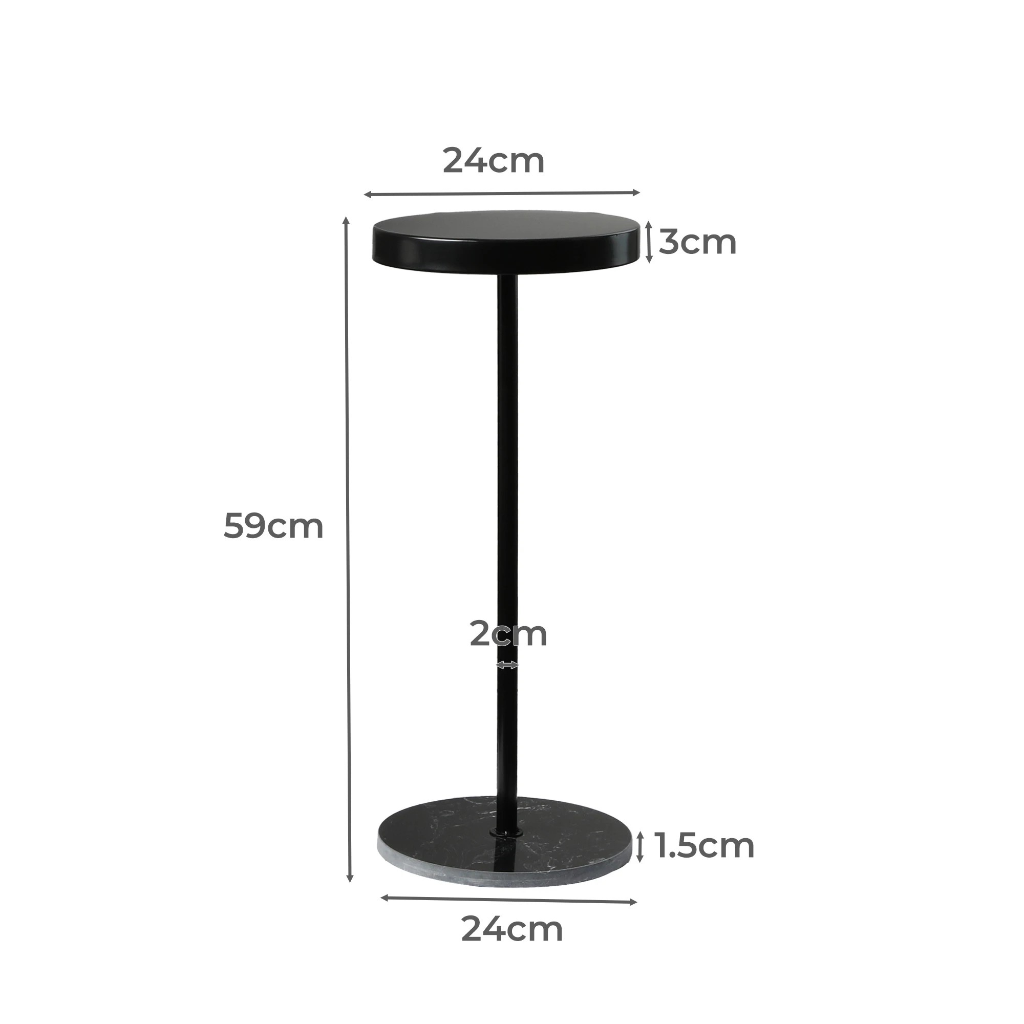 3 Levede Round Side Table - Black, 3 of 6