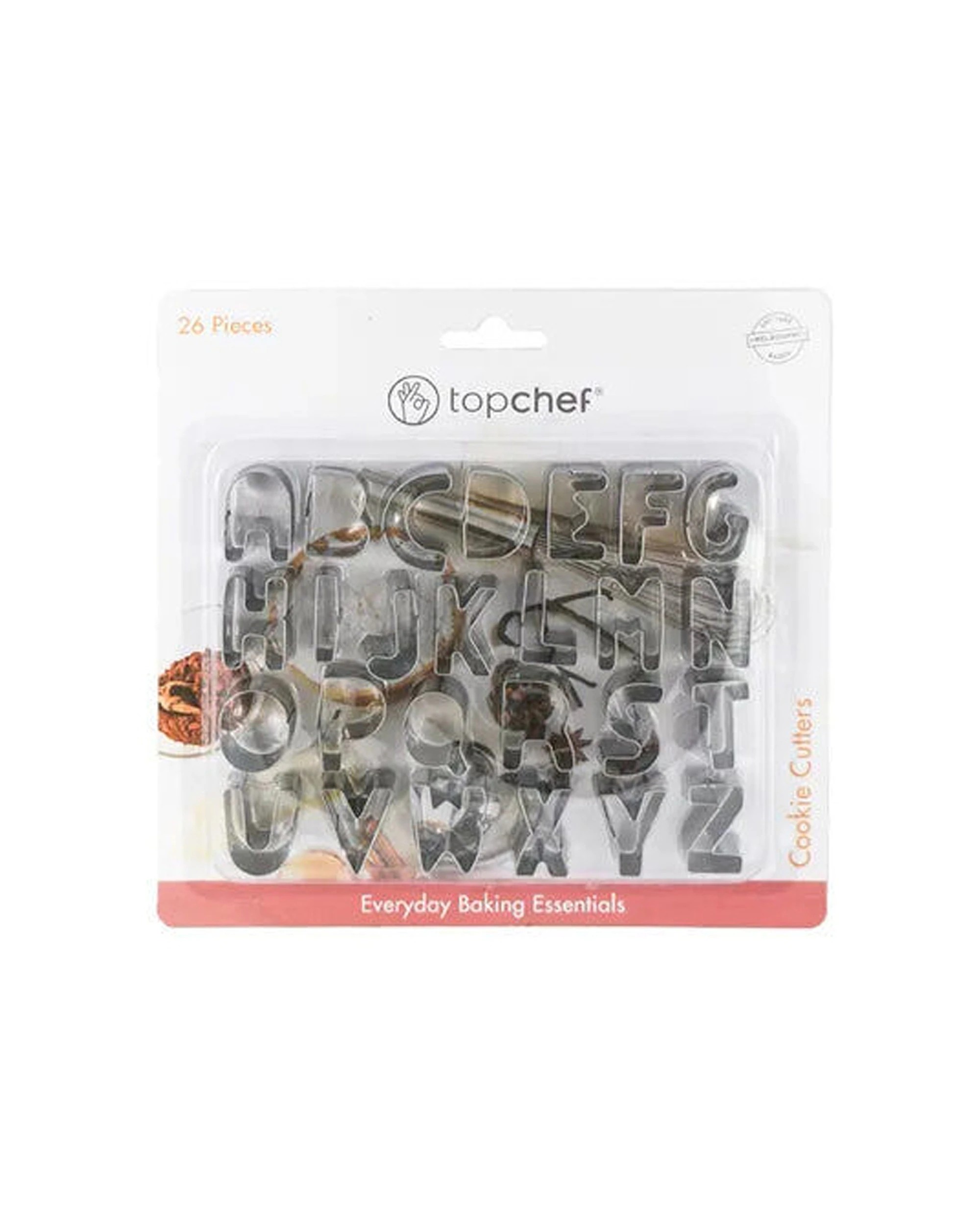 1 Top Chef Metal Alphabet Durable Lightweight Cookie Pastry Cutter 2.5cm - Silver, 1 of 1