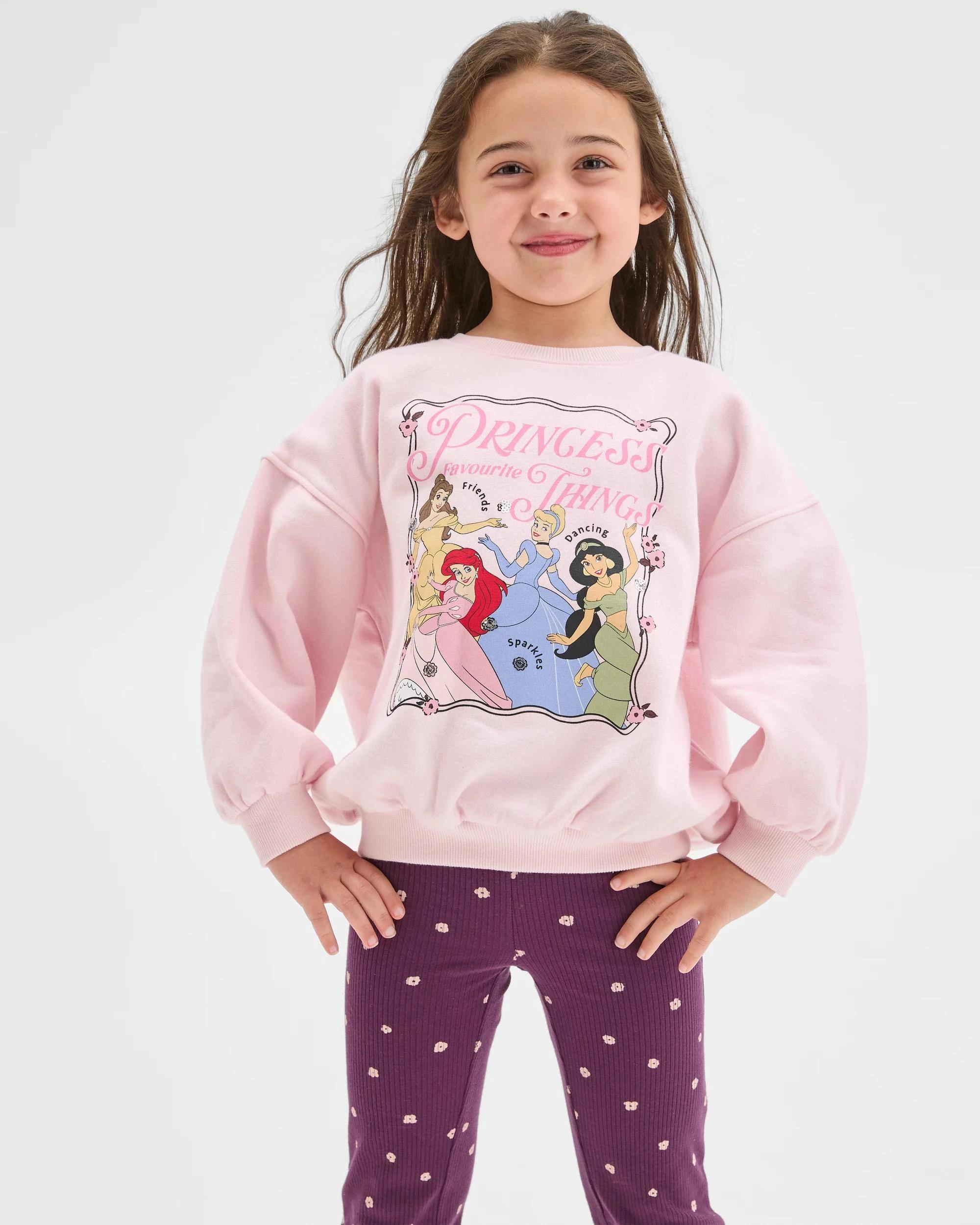 2 Disney Princess Australian Cotton Blend Jumper and Flare Pants Set PINK, 2 of 6