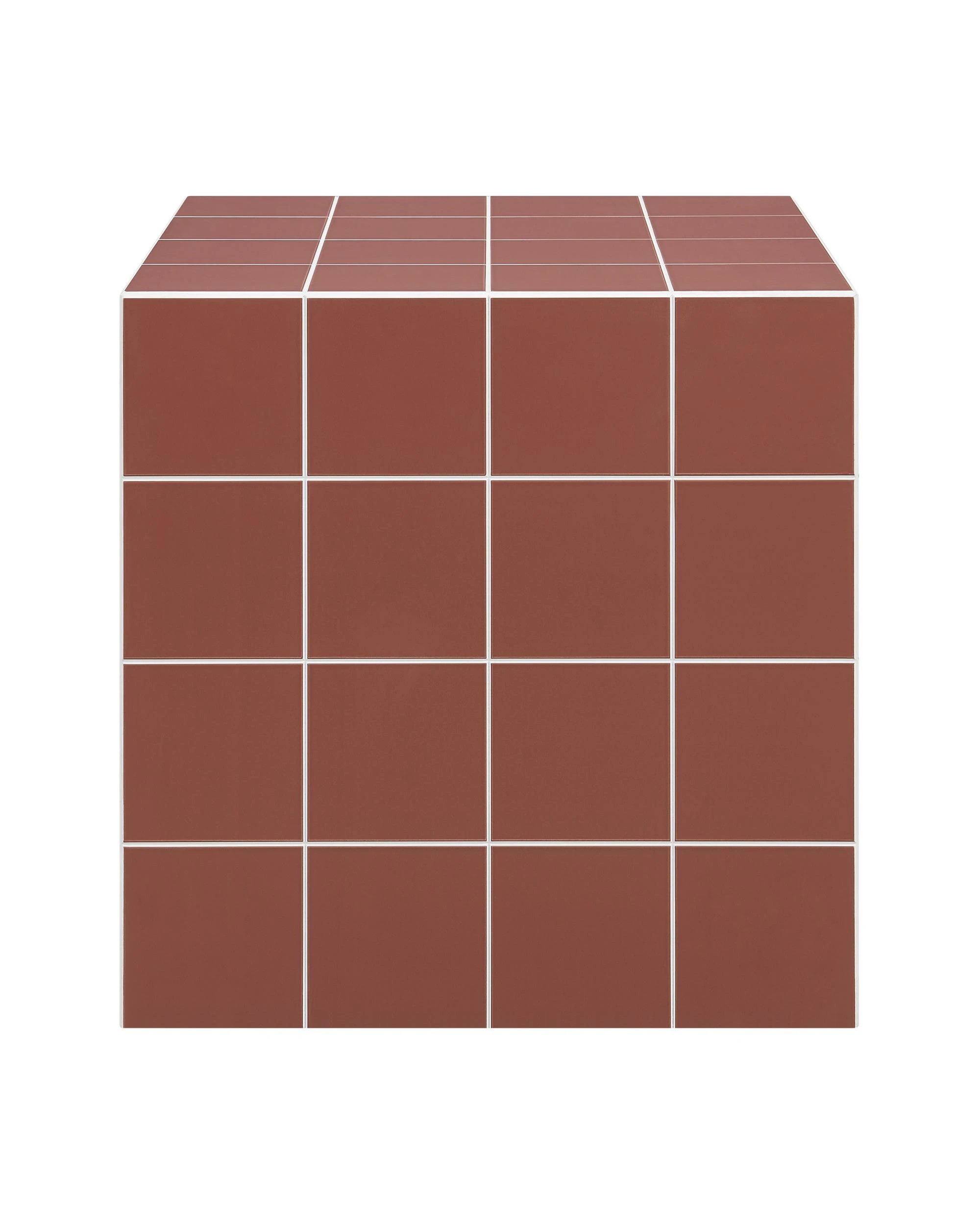 3 Kodu Side Table Cube Bedside Storage Terracotta - Orange, 3 of 6