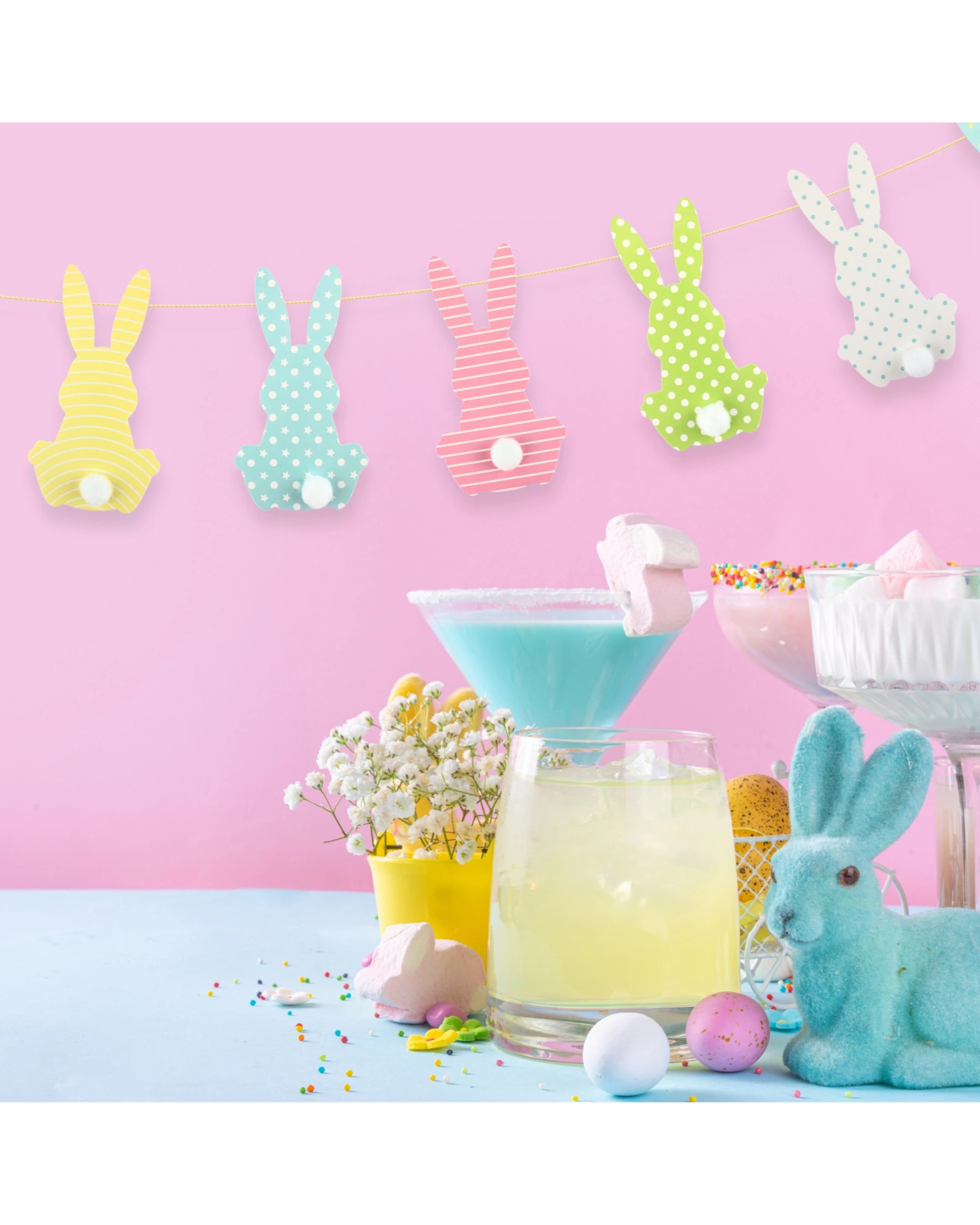 2 Partyrama Easter Bunny Dots and Stripes Garland Banner 2m, 2 of 3