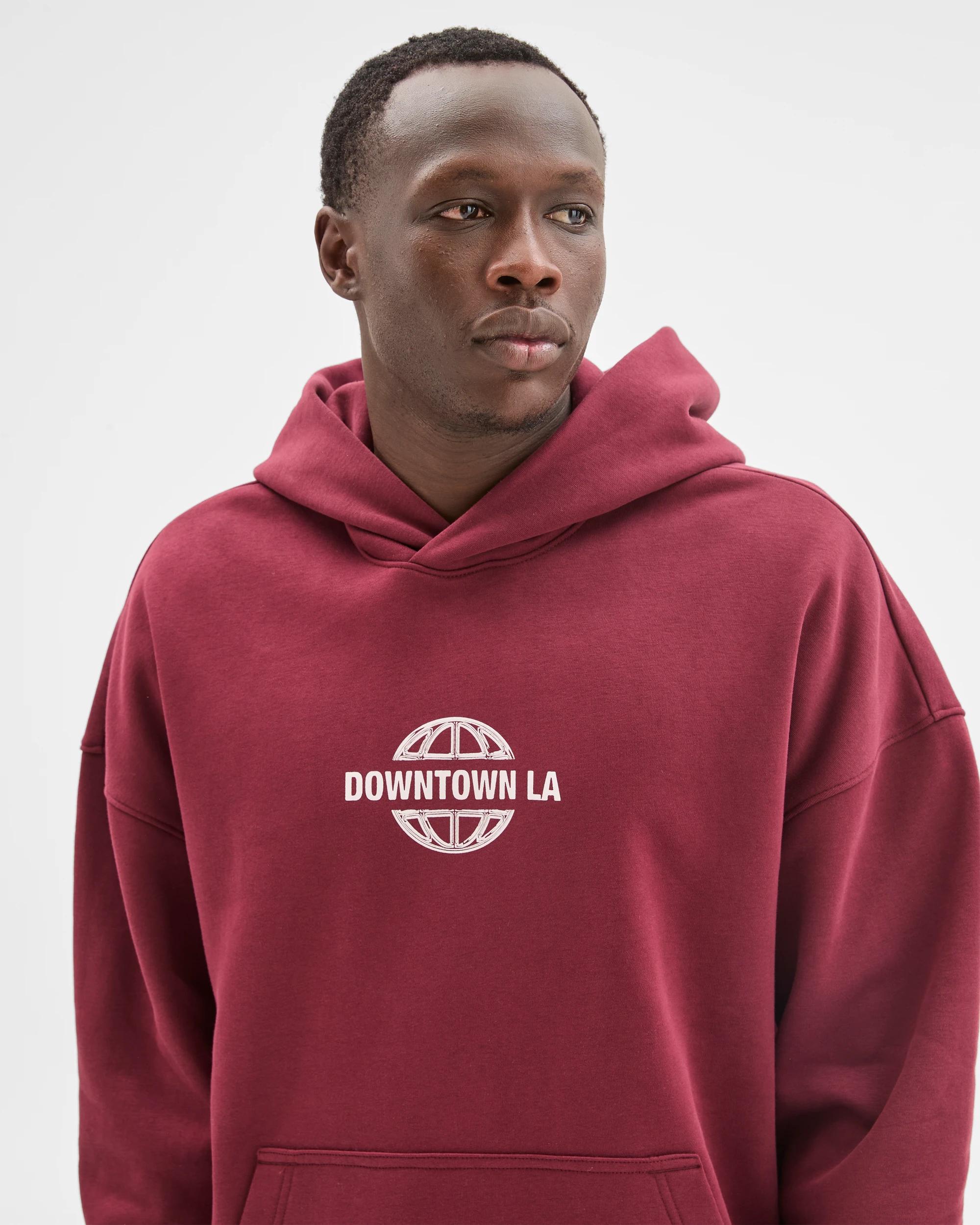 6 Commons Australian Cotton Blend Heavyweight Graphic Hoodie WASHED PORT, 6 of 7