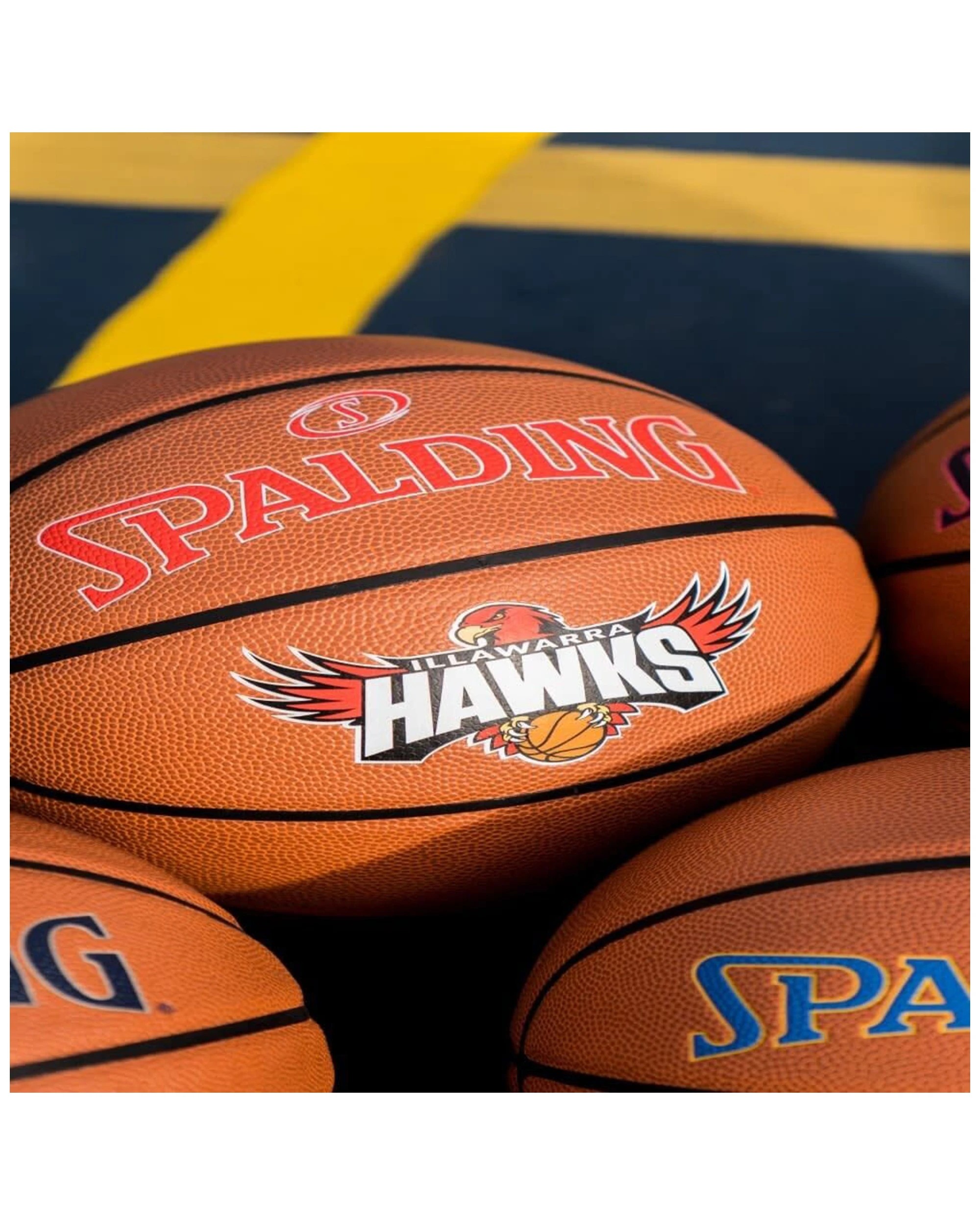 3 Spalding NBL Team Series Indoor Outdoor Basketball - Illawarra Hawks Size 7 - Orange, 3 of 4