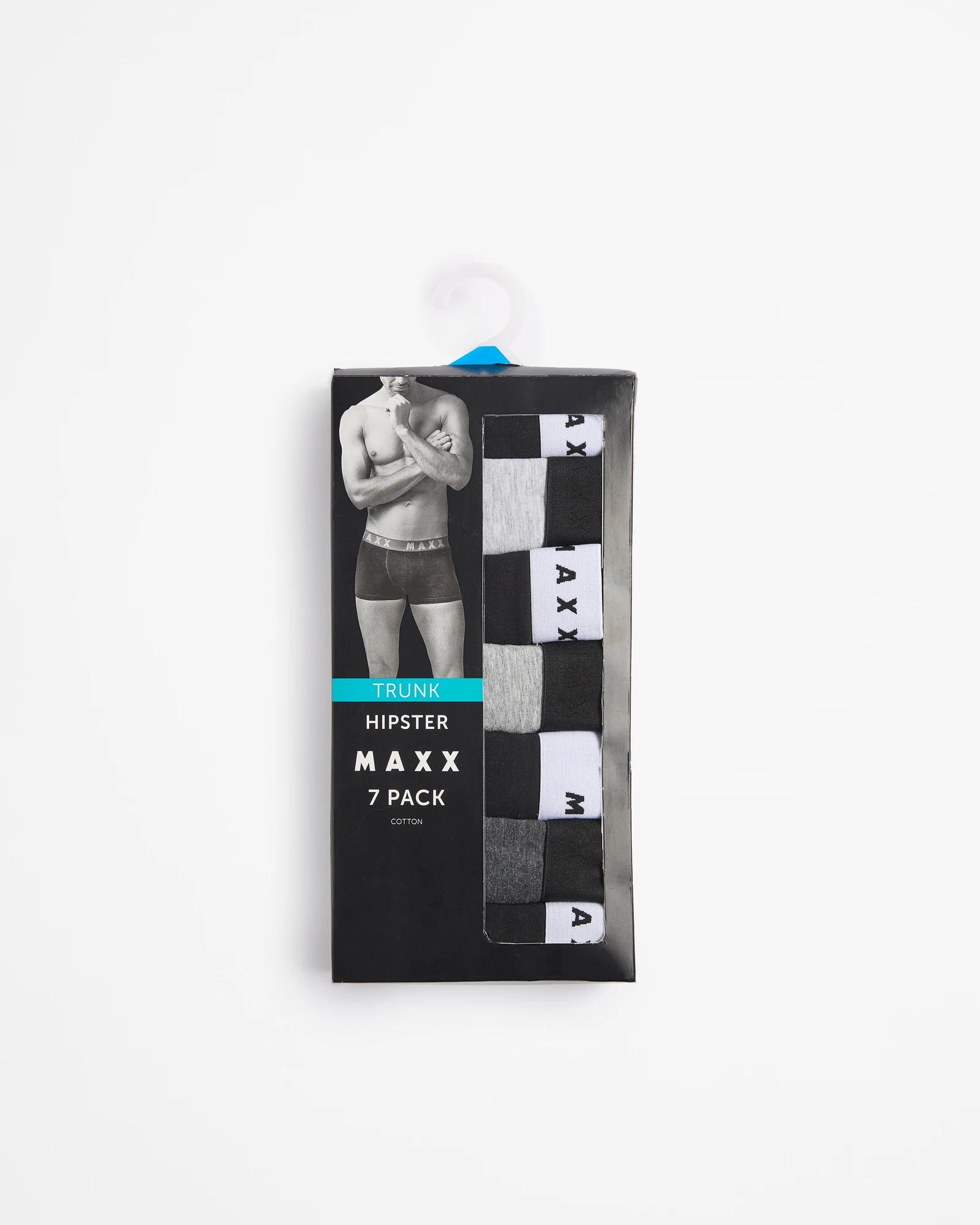 4 7 Pack Hipster Trunks - Maxx GREYS, 4 of 4