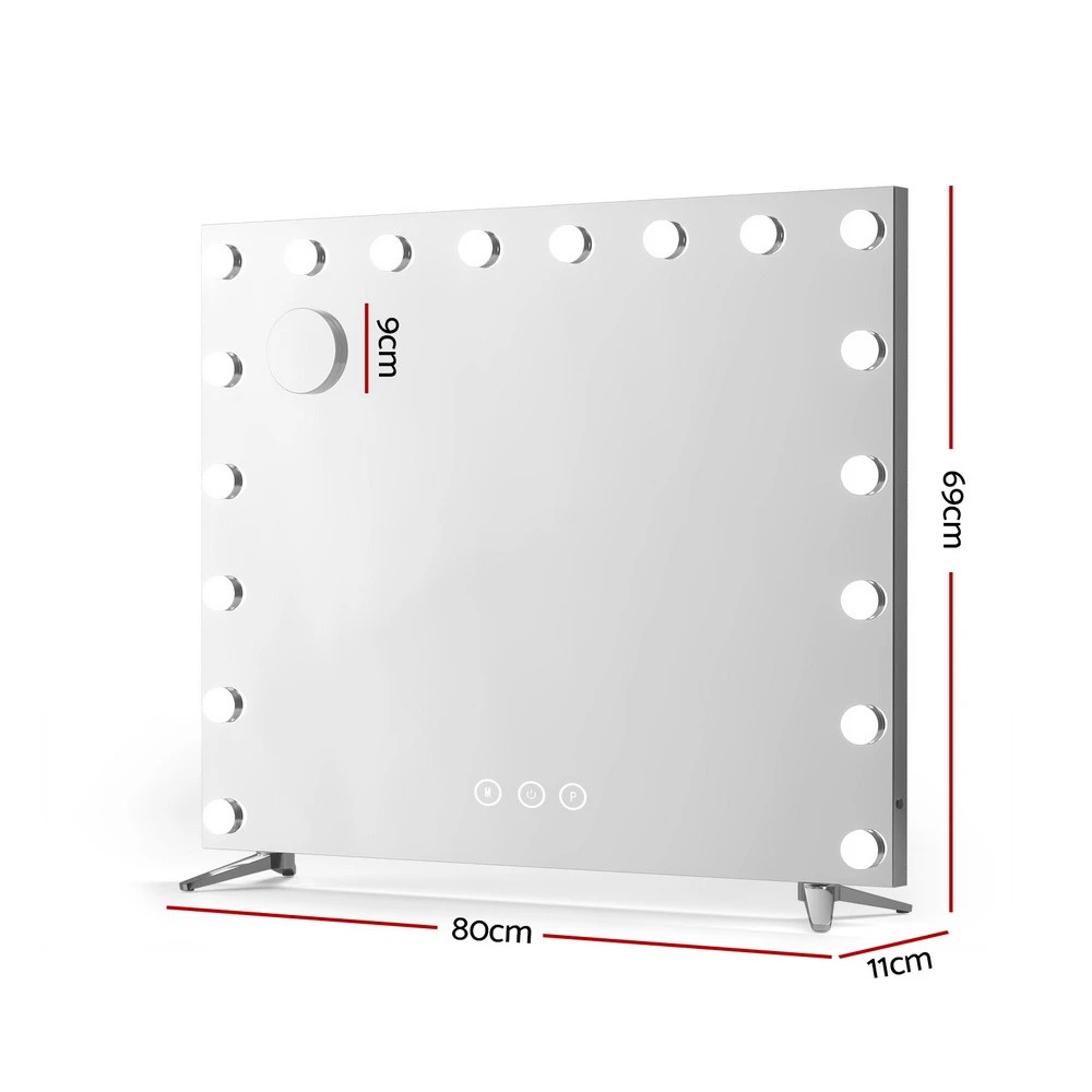 2 80x65cm Embellir Makeup Mirror Hollywood Vanity with LED Light  Legs - Silver, 2 of 6