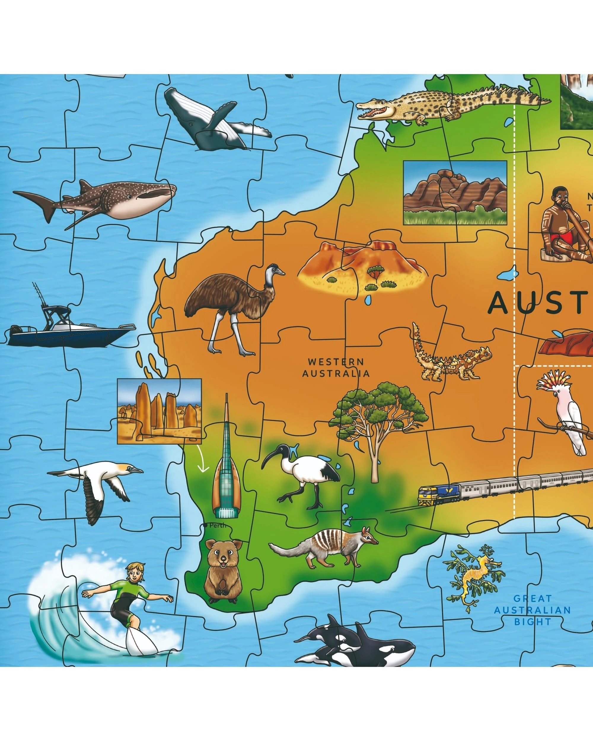 4 Orchard Toys Map of Australia and New Zealand 150 Piece Jigsaw Puzzle, 4 of 7