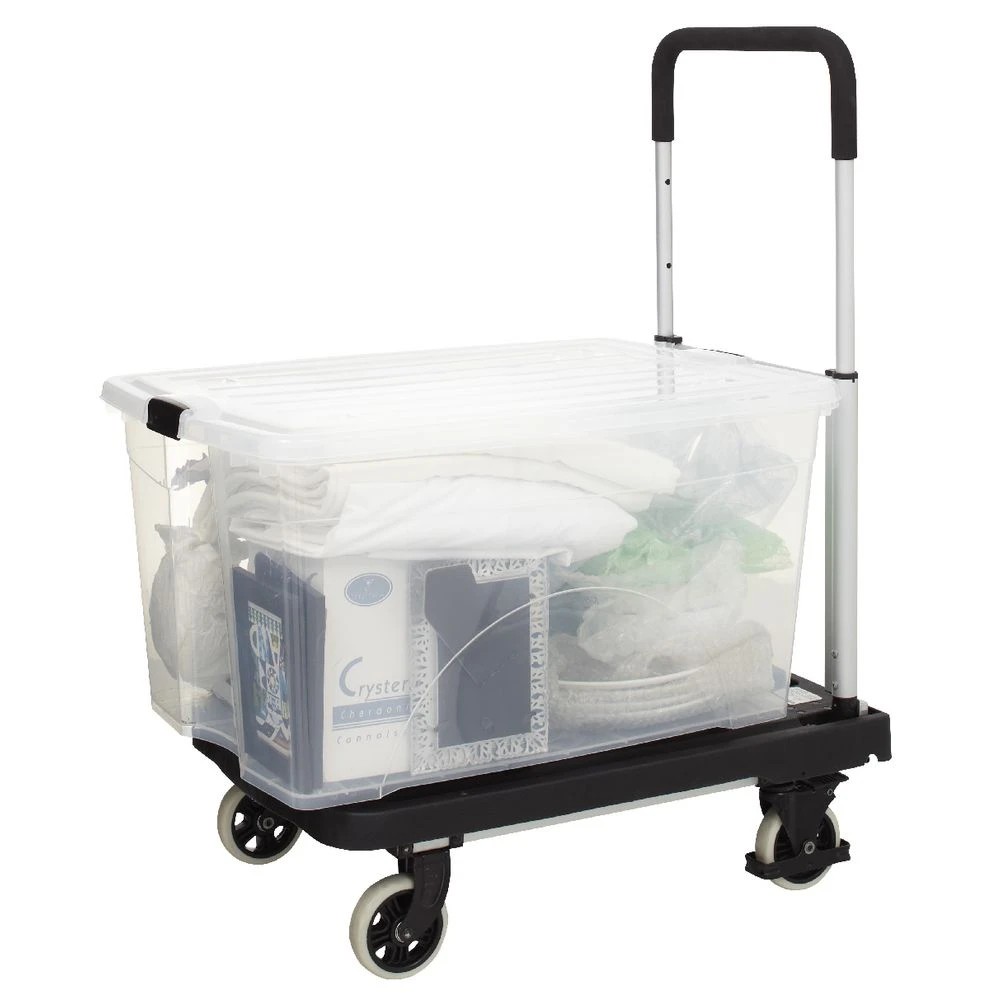 5 Flatform Truck 4 Wheeled Dolly with Brake, 5 of 5