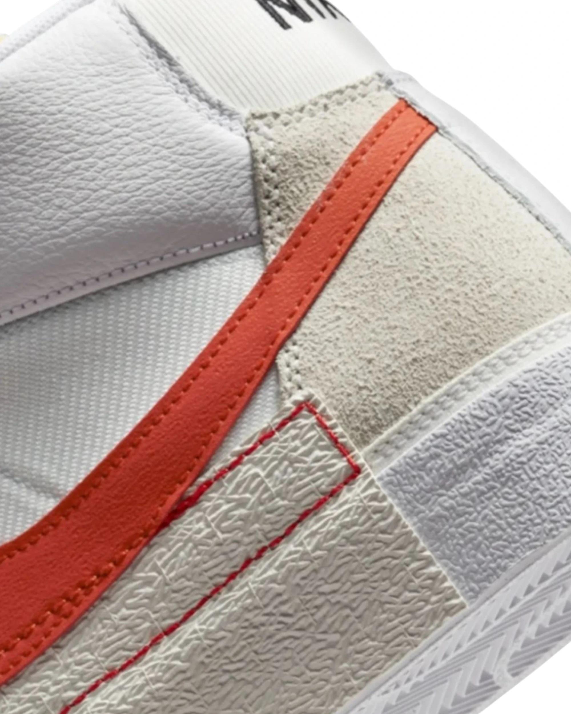 5 Nike Mens Blazer Mid 77 Pro Club Remastered White/ Orange Athletic Shoes WHITE/ORANGE, 5 of 8