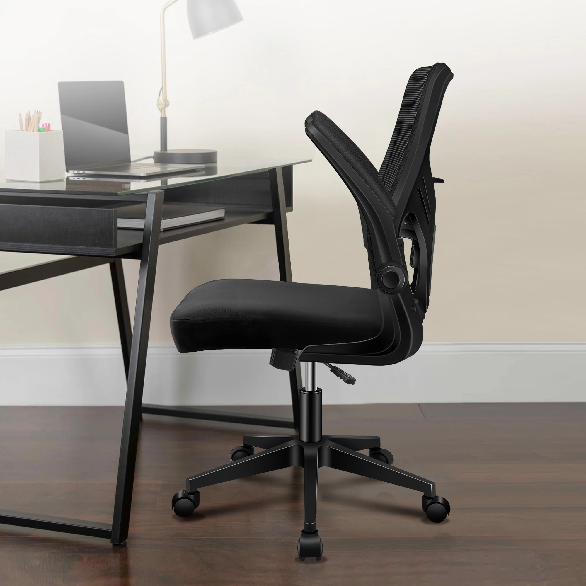 3 Alfordson Mesh Office Chair Executive Tilt Fabric Computer Seat Racing Work - Black, 3 of 10