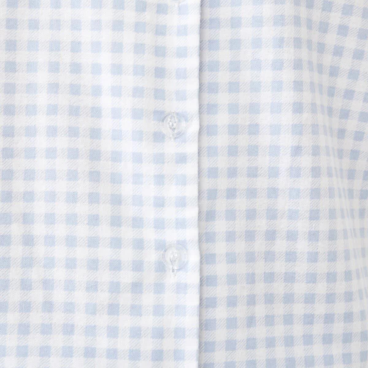 6 Flannel Pyjama Set Check Blue, 6 of 7