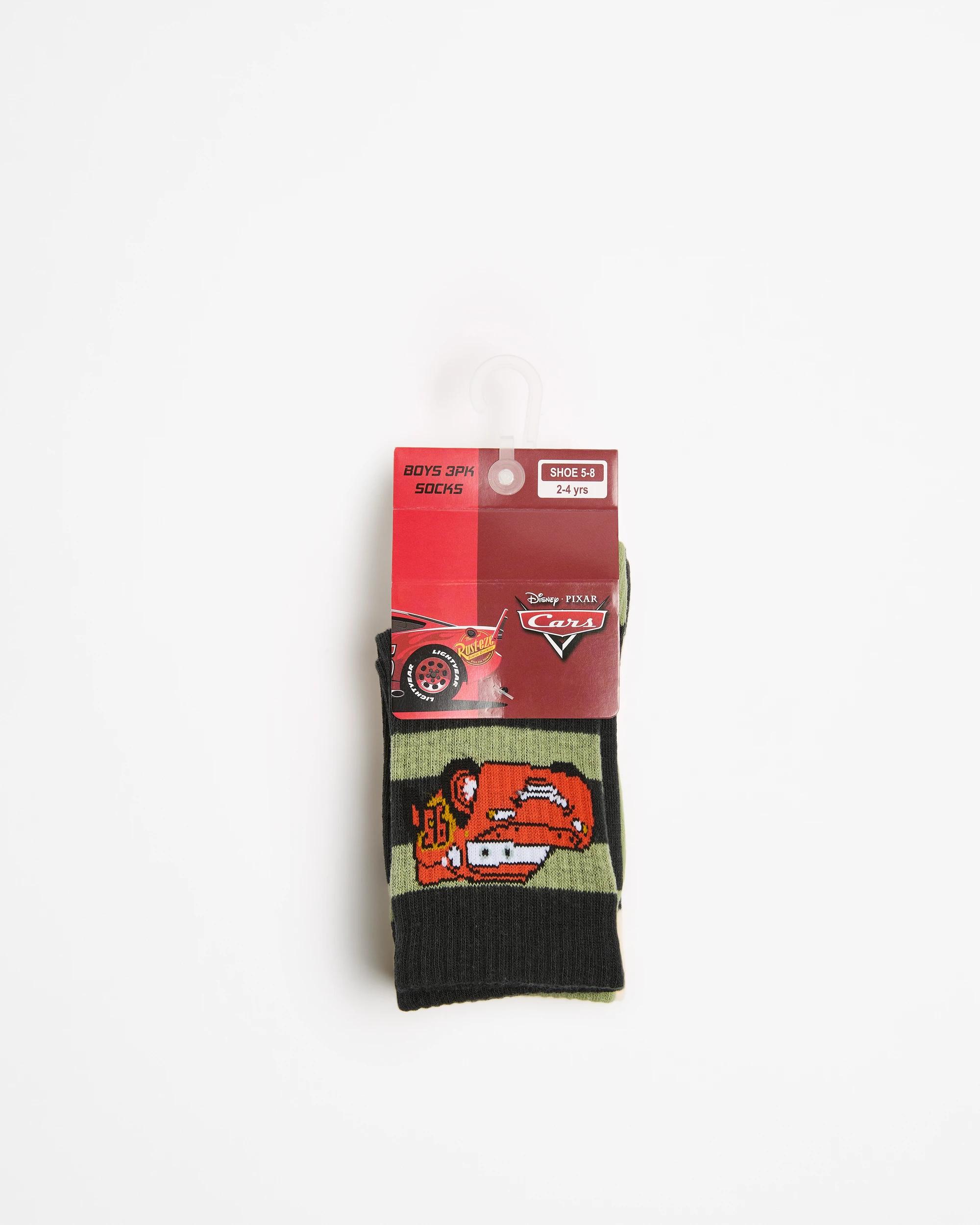 3 Disney Pixar Cars Boys Crew Socks - 3 Pack CARS, 3 of 3
