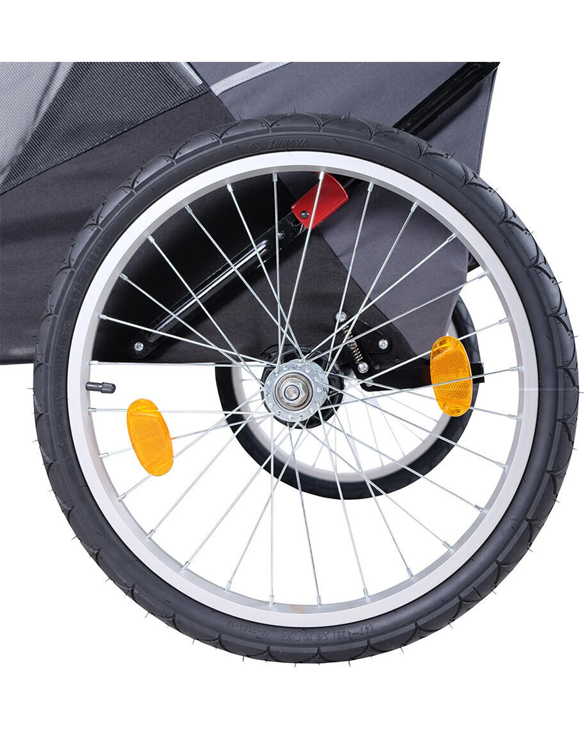 2 Ibiyaya Hercules Heavy Duty Pet Stroller Up To 50kg With Raincover And Tethers - Grey, 2 of 6