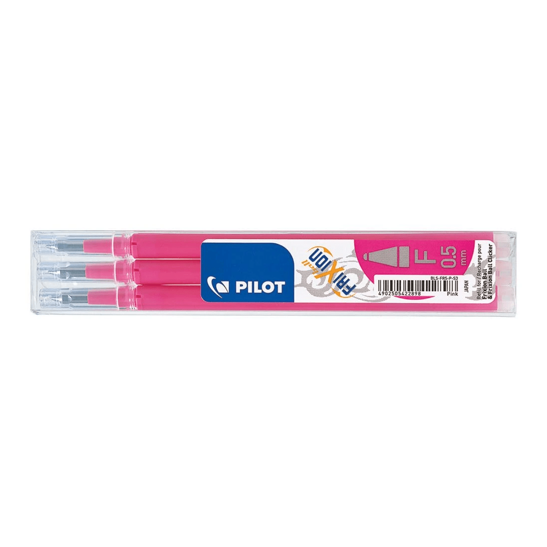 1 PILOT Frixion Erasable Gel Ink Refill 0.5mm Pink 3 Pack, 1 of 3