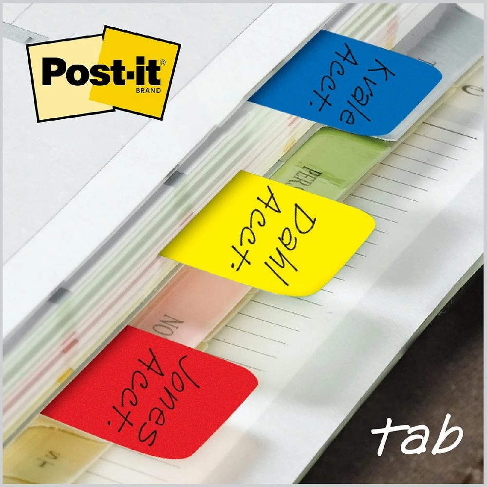 3 Post-it Durable Tabs 25x38mm 66 Tabs Assorted 3 Pack, 3 of 5