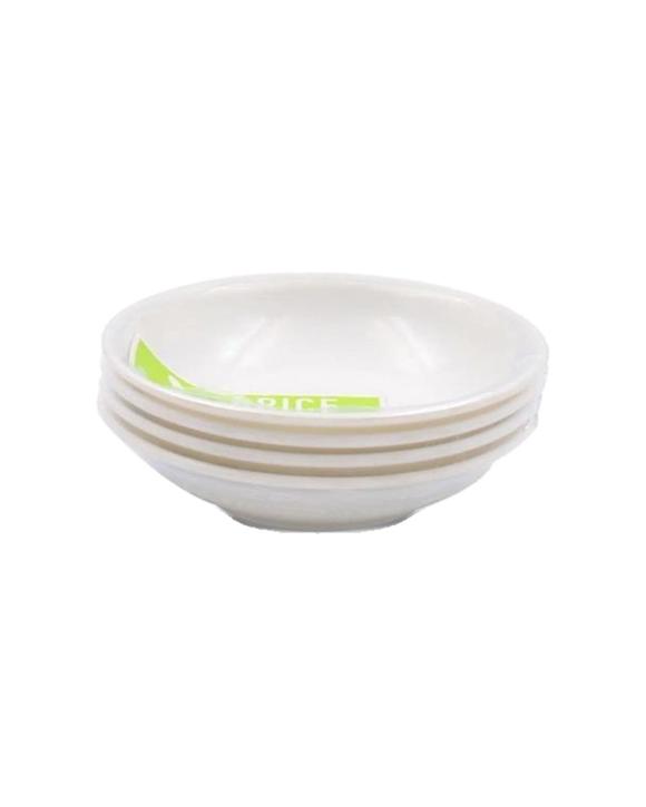 Durmaz 4pc Melamine Sauce Dishes Tableware 9cm - White