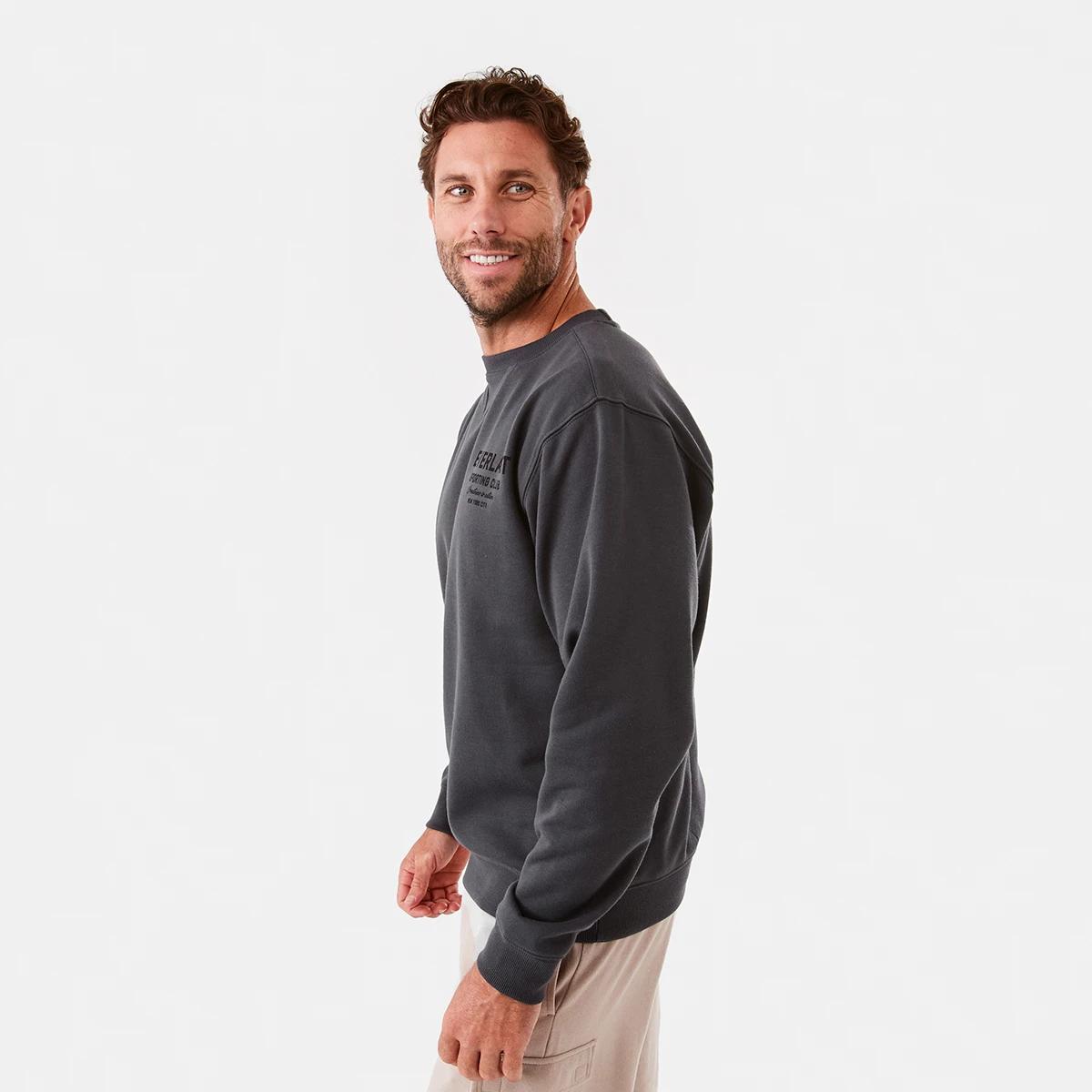2 Everlast Mens Crew Neck Sweatshirt Charcoal, 2 of 8