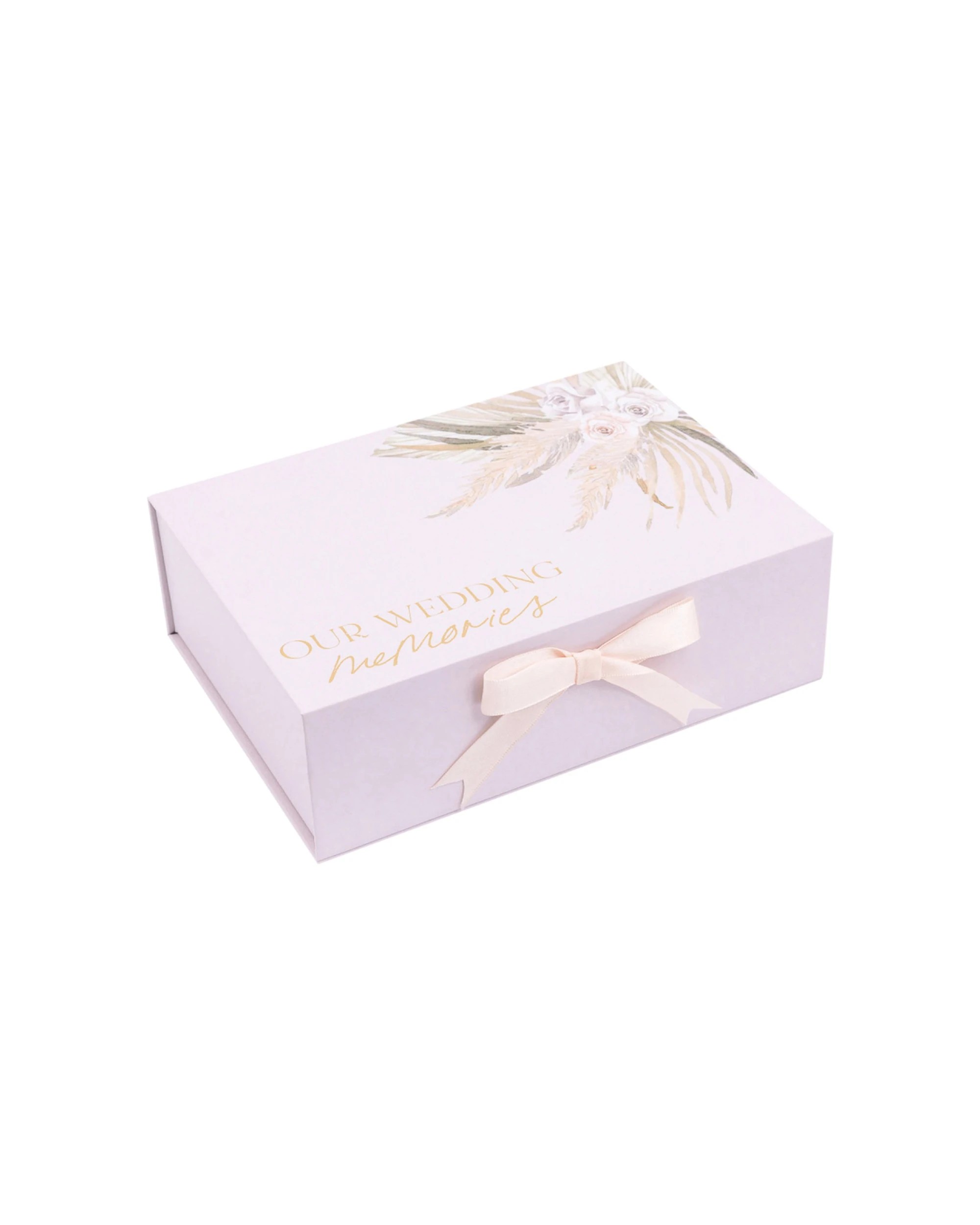 5 Splosh Floral Our Wedding Memories Couple Keepsake Box W/ Magnet Lid 25x18cm
 - Pink, 5 of 8