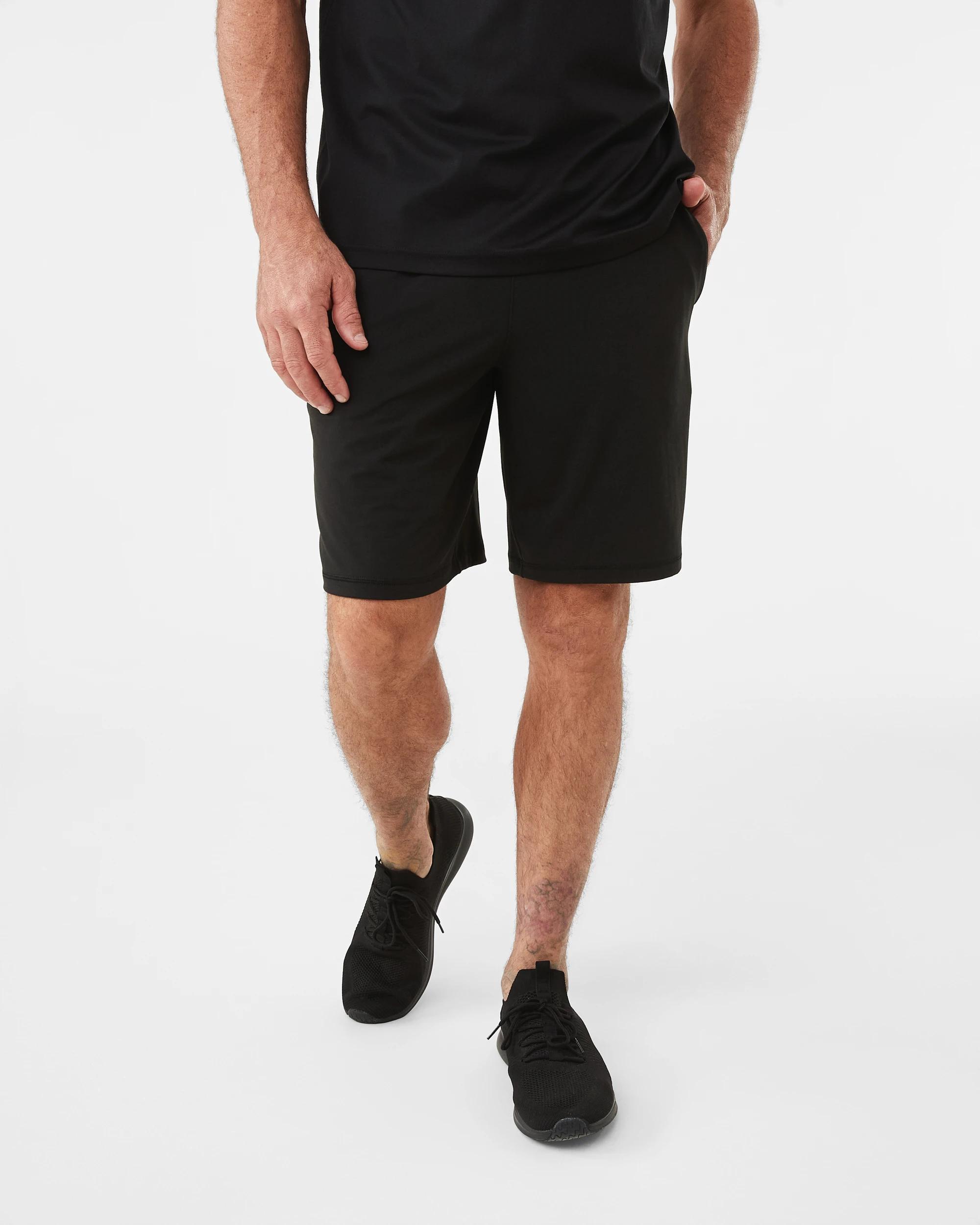 7 Active Mens Travel Jersey Shorts Black, 7 of 7