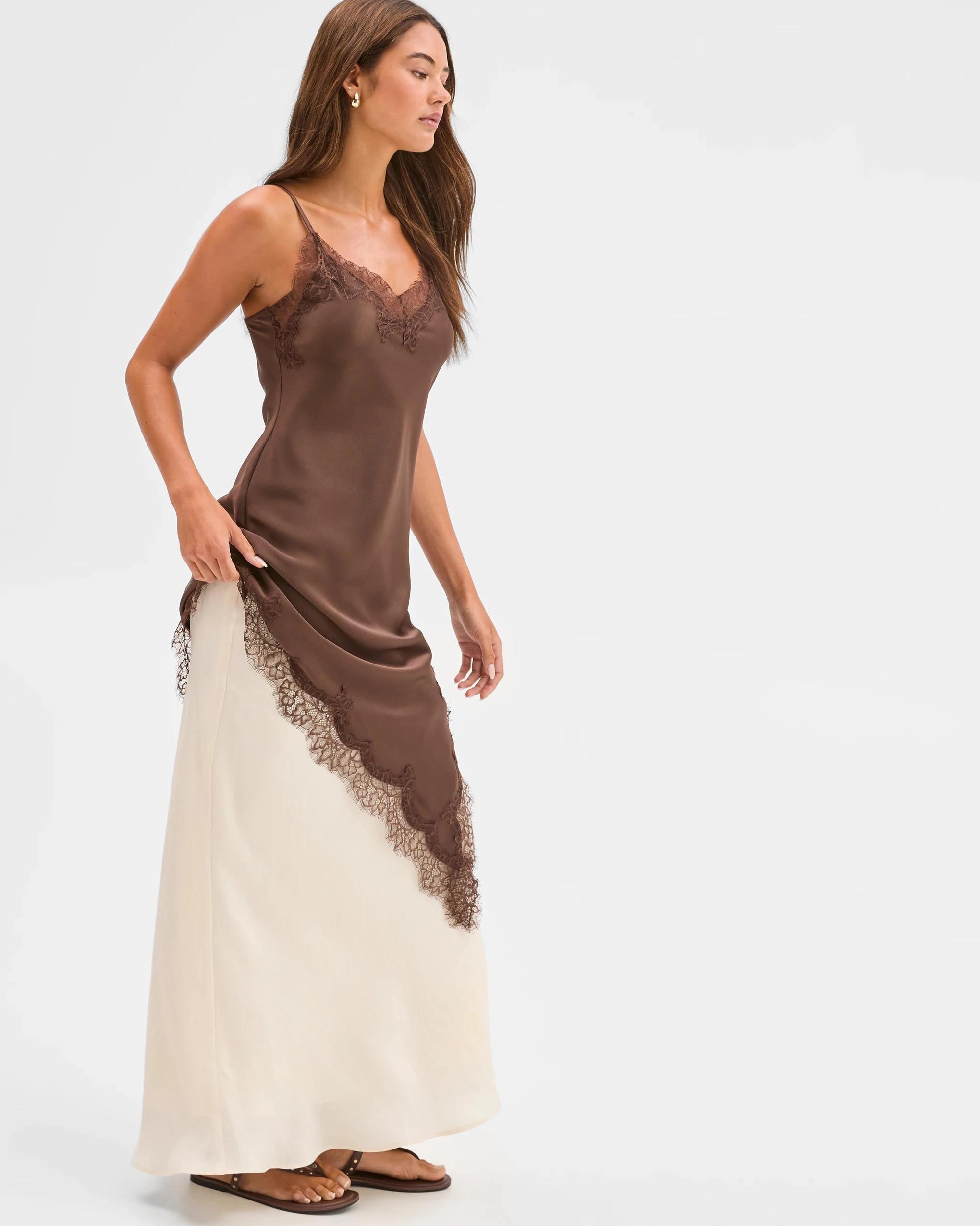 4 Lily Loves Bias Cut Maxi Skirt ARCADIA WHITE, 4 of 7