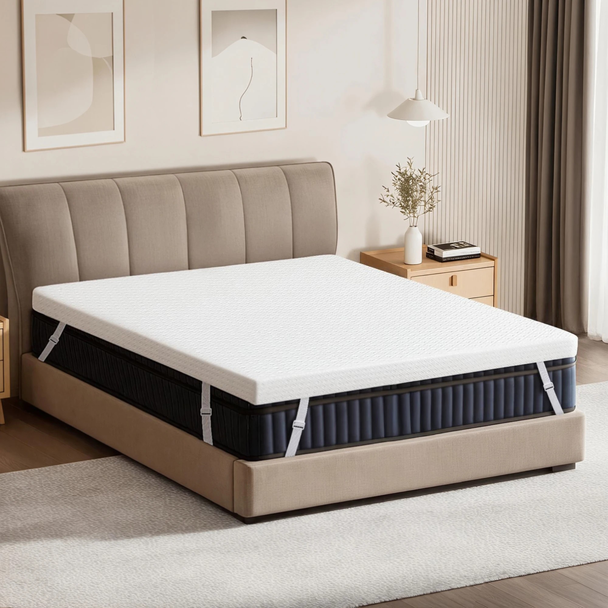 7 Dreamz 4 Inch Memory Foam Mattress Gel - Queen Bed, 7 of 9