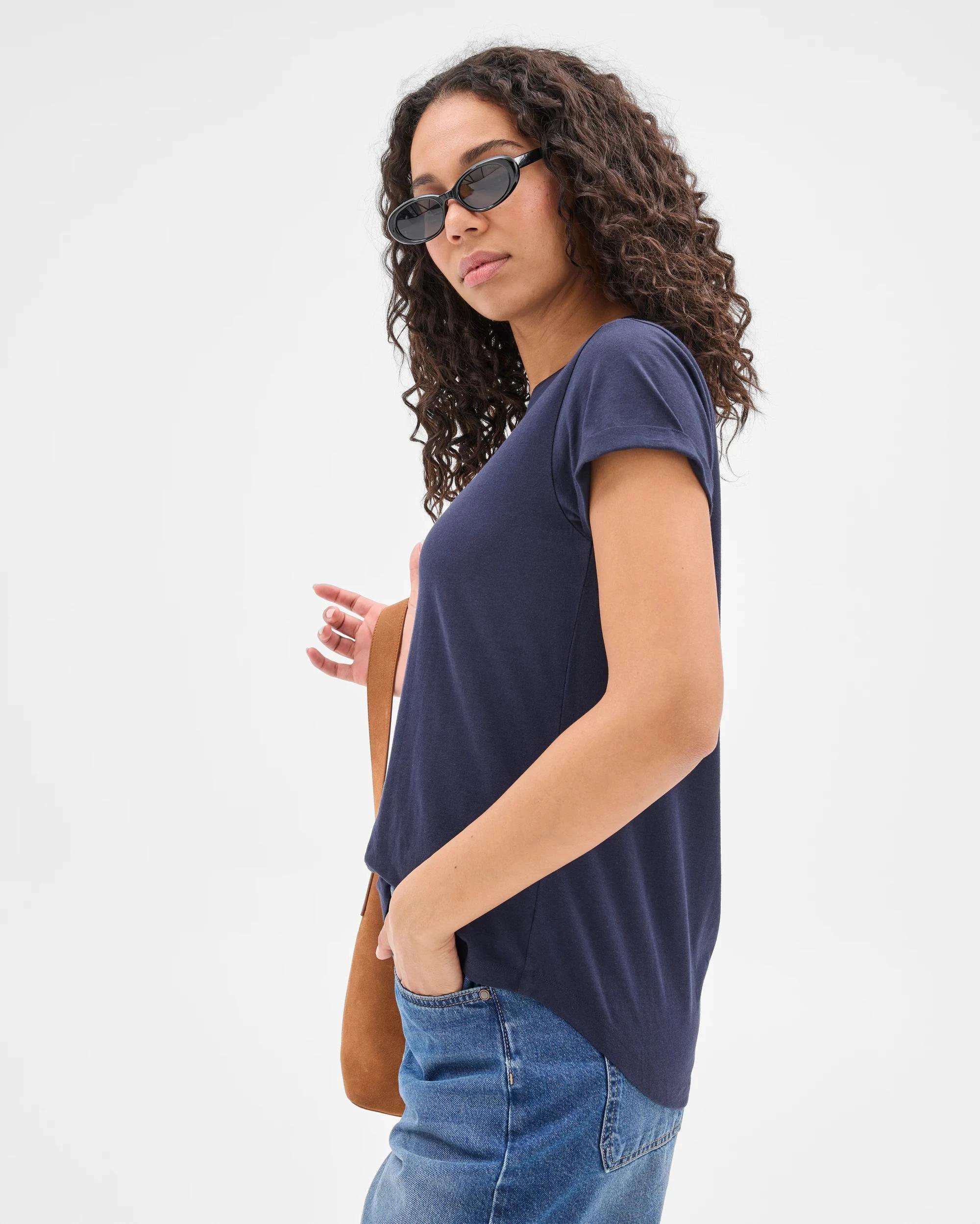 3 Target Cotton/Modal Relaxed Crew T-Shirt NIGHT SKY, 3 of 6