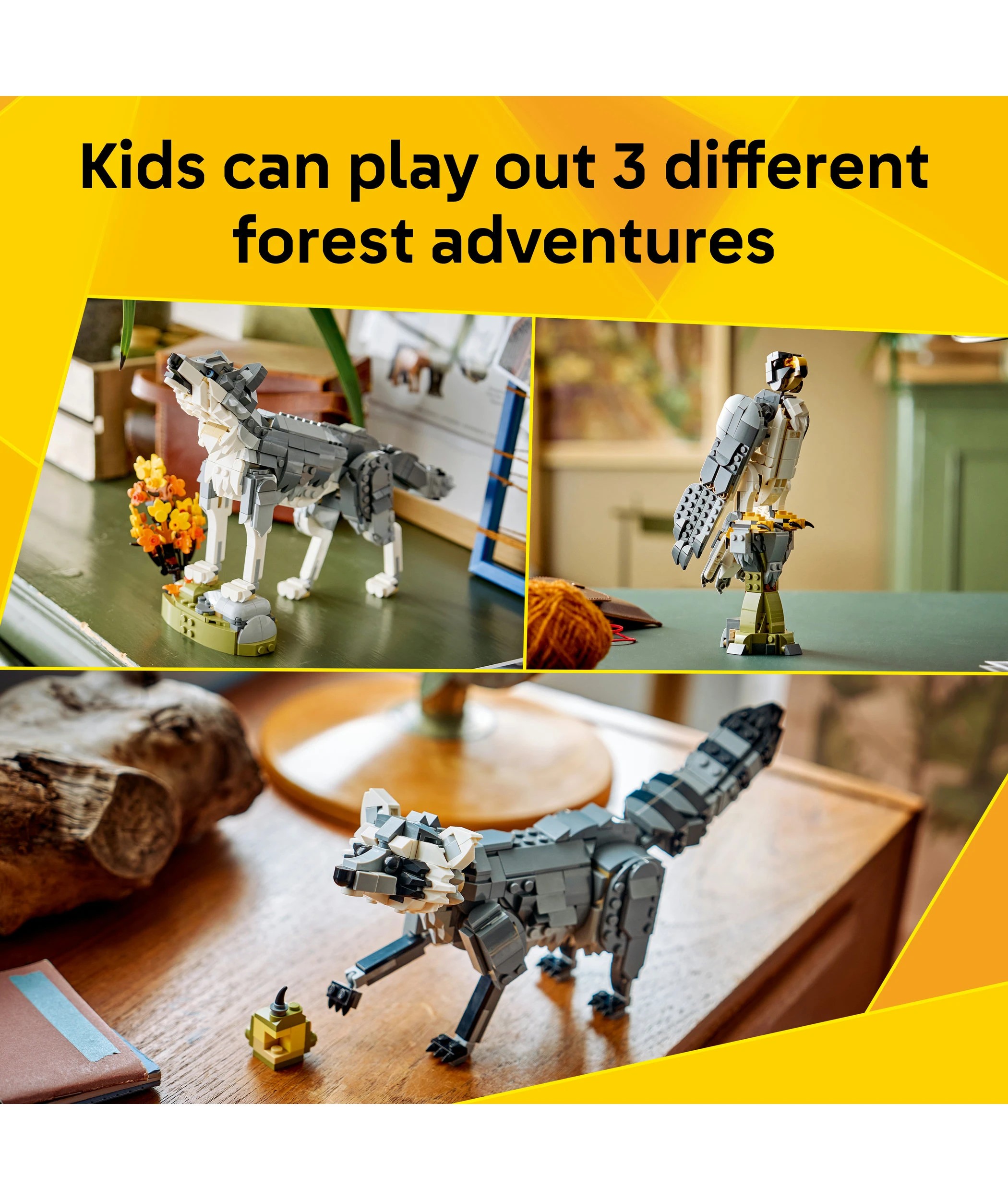 4 LEGO Creator Forest Animals: Grey Wolf 31393, 4 of 10